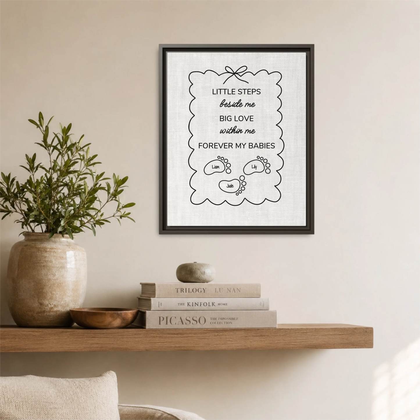Espresso Framed 16x20 Vertical Canvas (4.5) Mockup For TIB