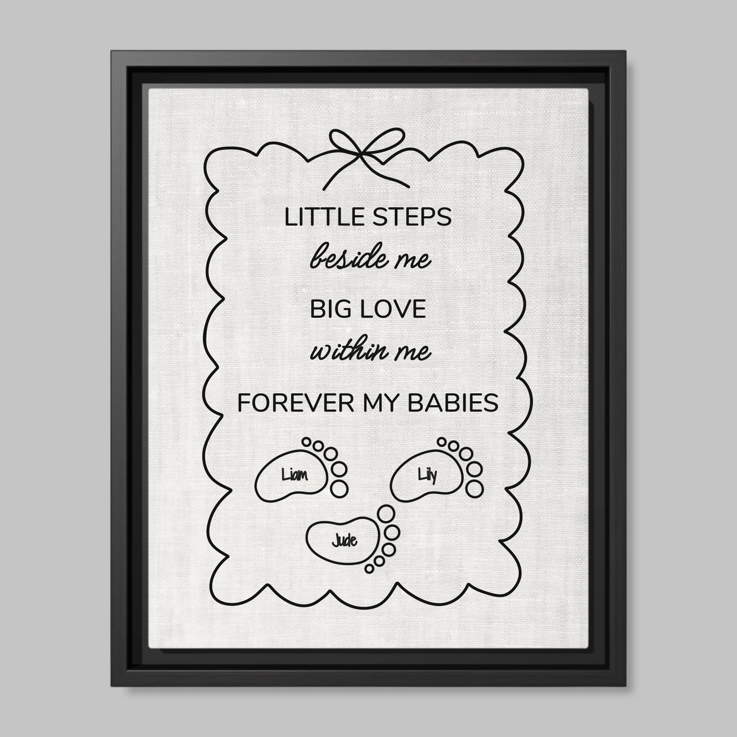 Black Framed Closeup 11x14 (11.14) Vertical Canvas Mockup