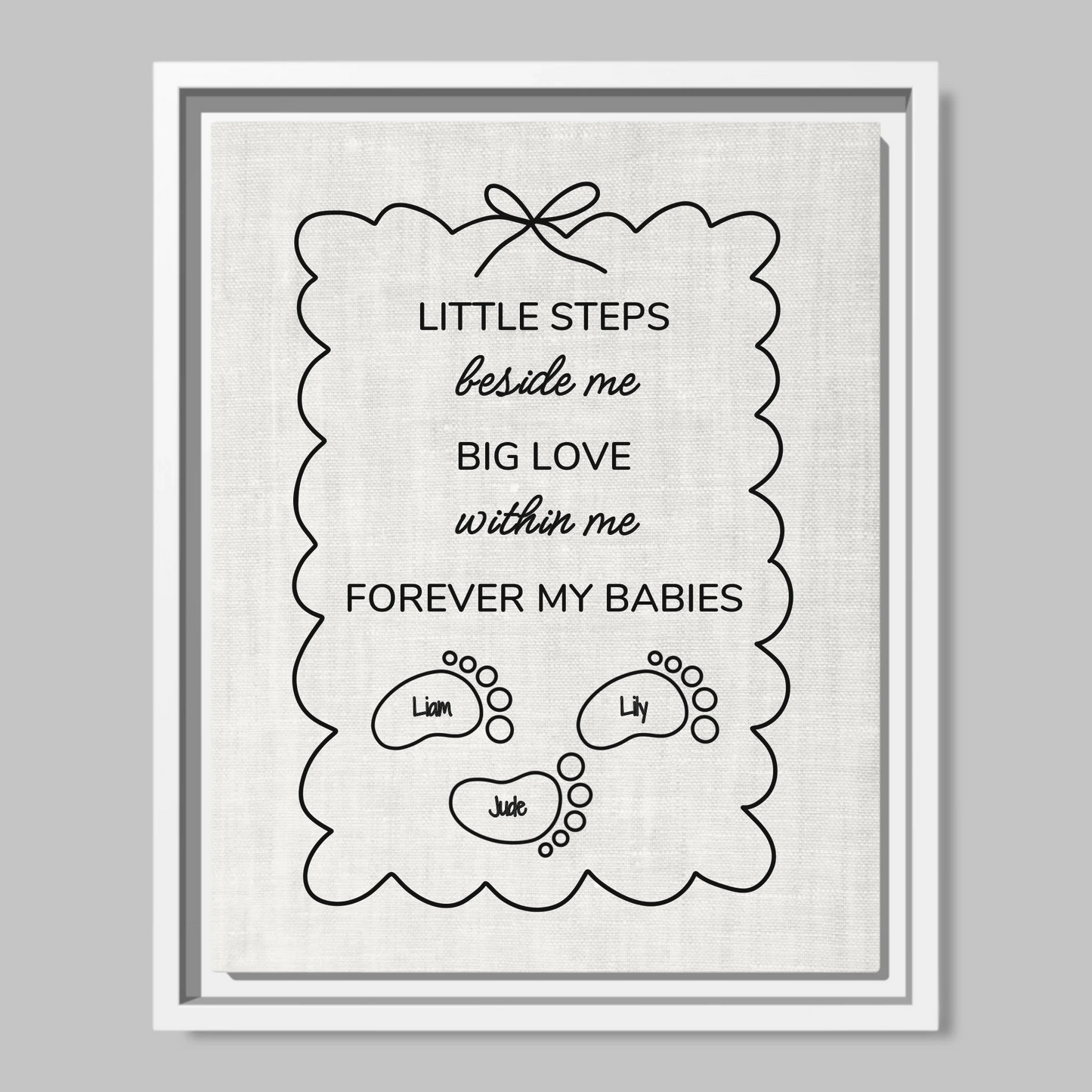 White Framed Closeup 11x14 (11.14) Vertical Canvas Mockup