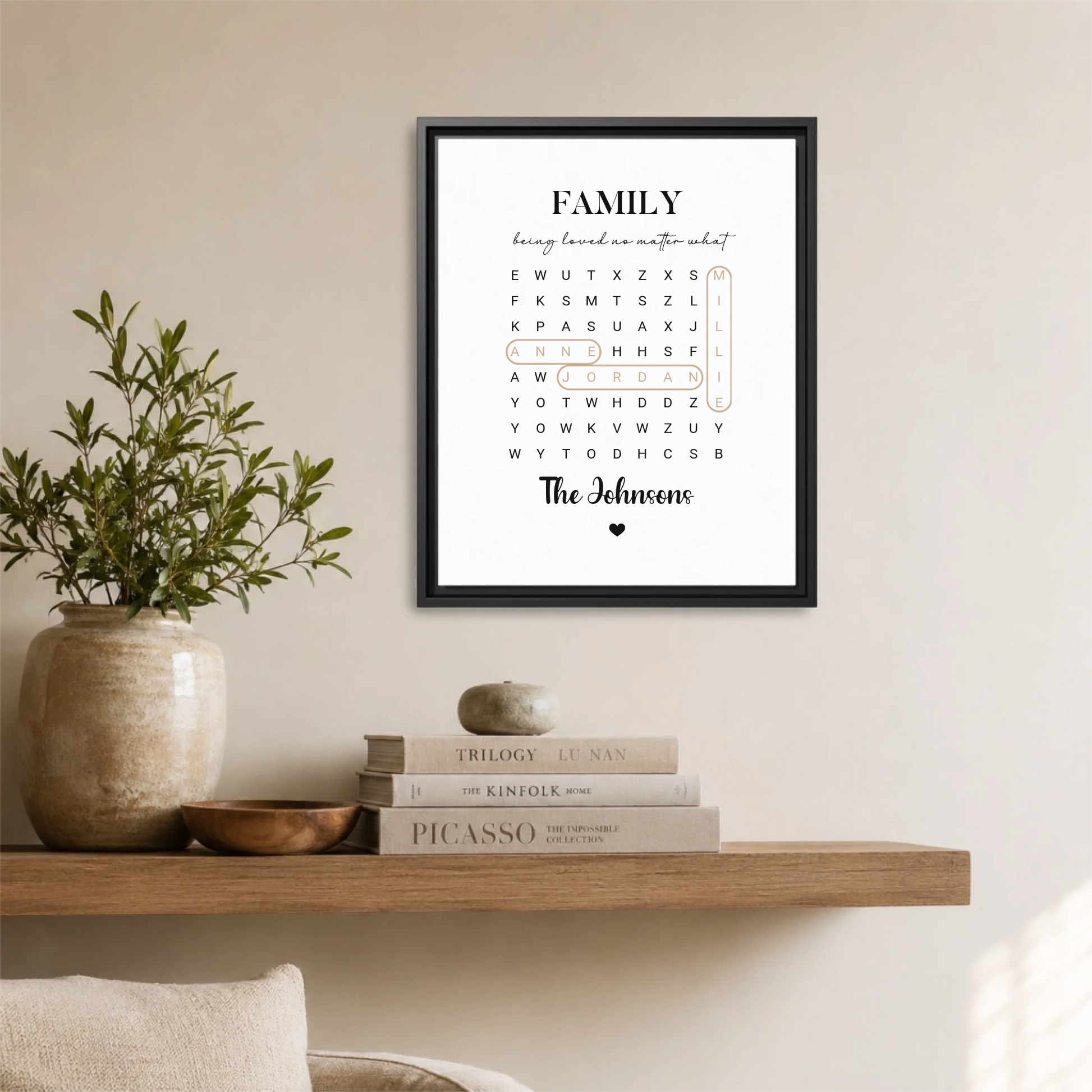 Black Framed 16x20 Vertical Canvas (4.5) Mockup For TIB