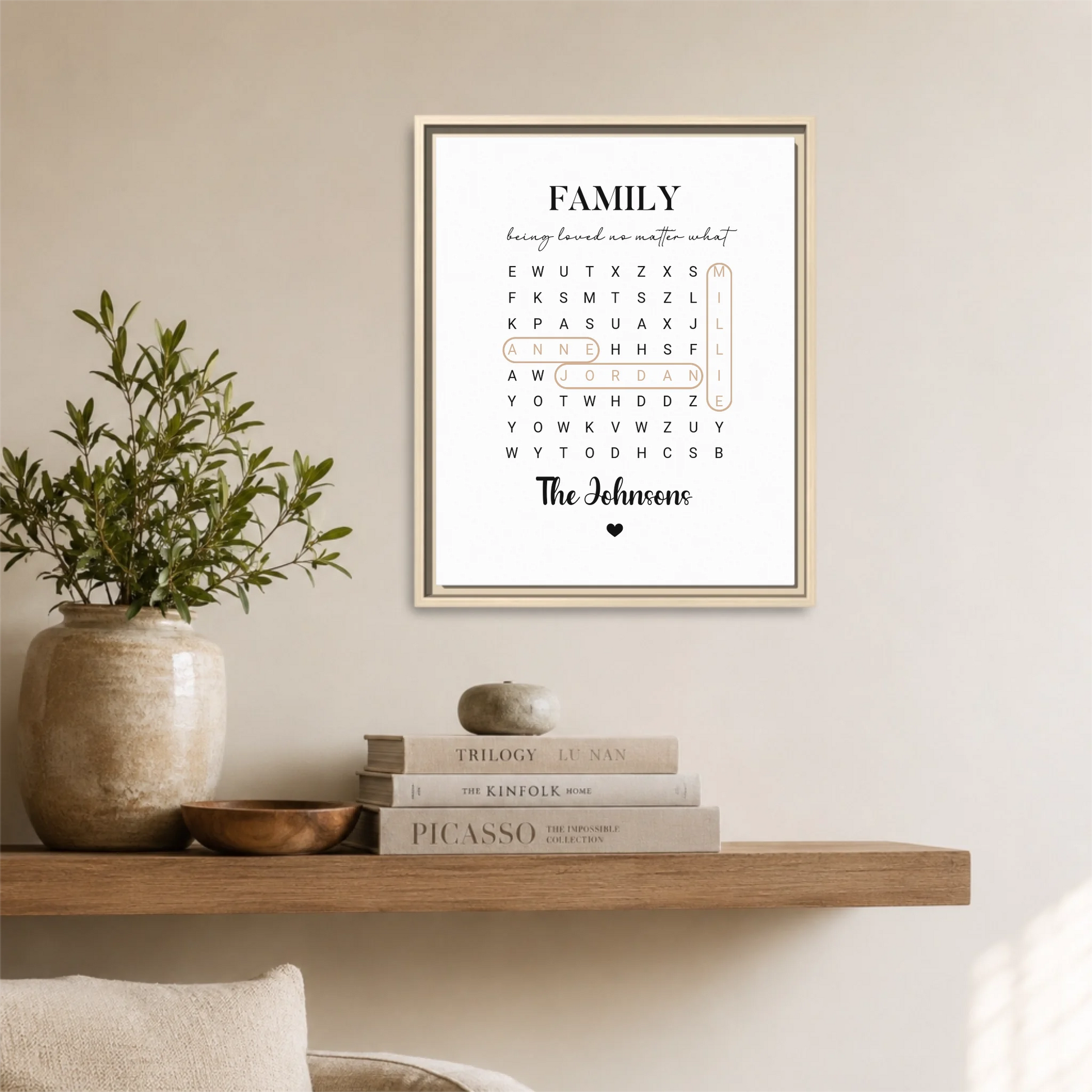 Natural Framed 16x20 Vertical Canvas (4.5) Mockup For TIB