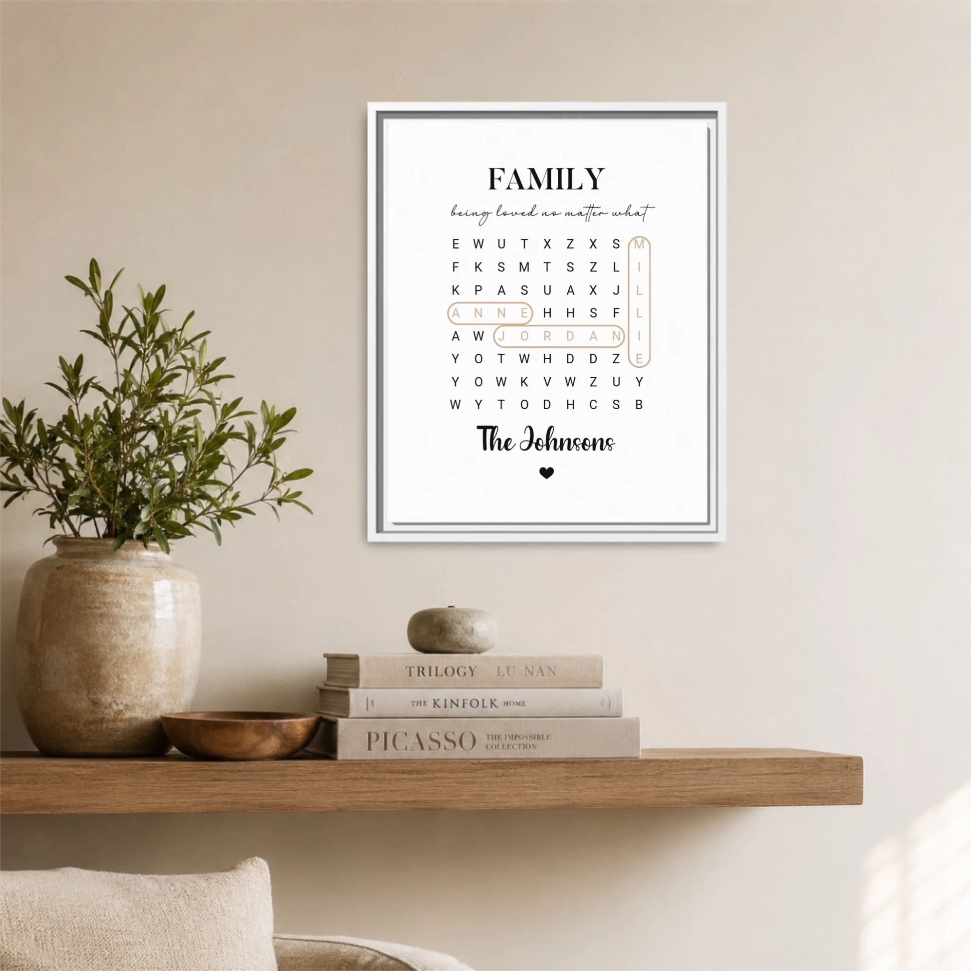 White Framed 16x20 Vertical Canvas (4.5) Mockup For TIB