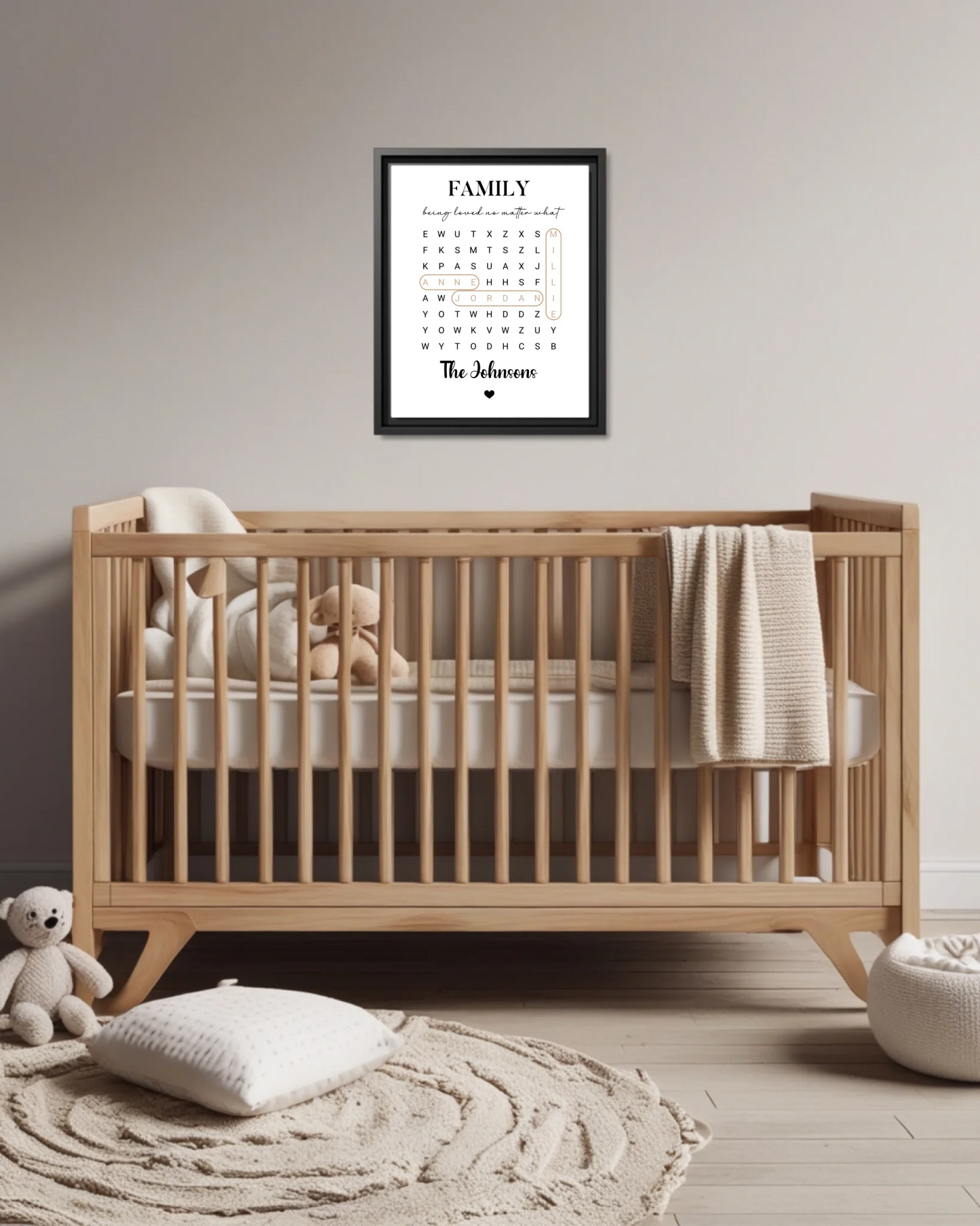 Nursery Crib Blk Vertical 11x14 Mockup