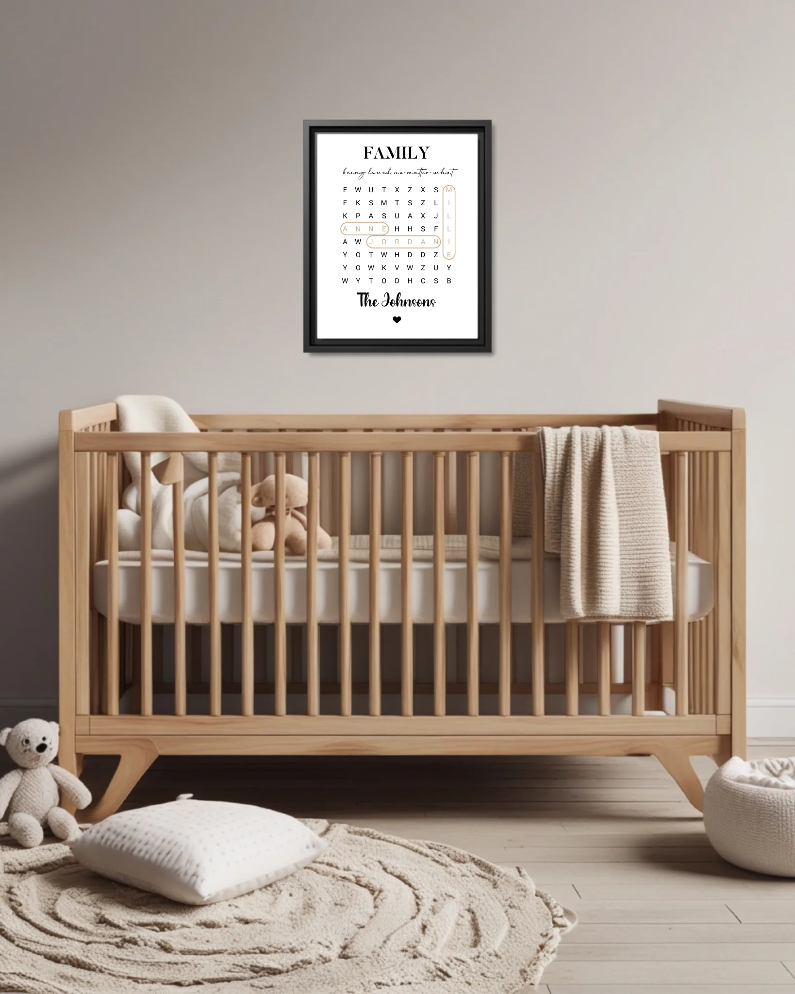 Nursery Crib Blk Vertical 11x14 Mockup