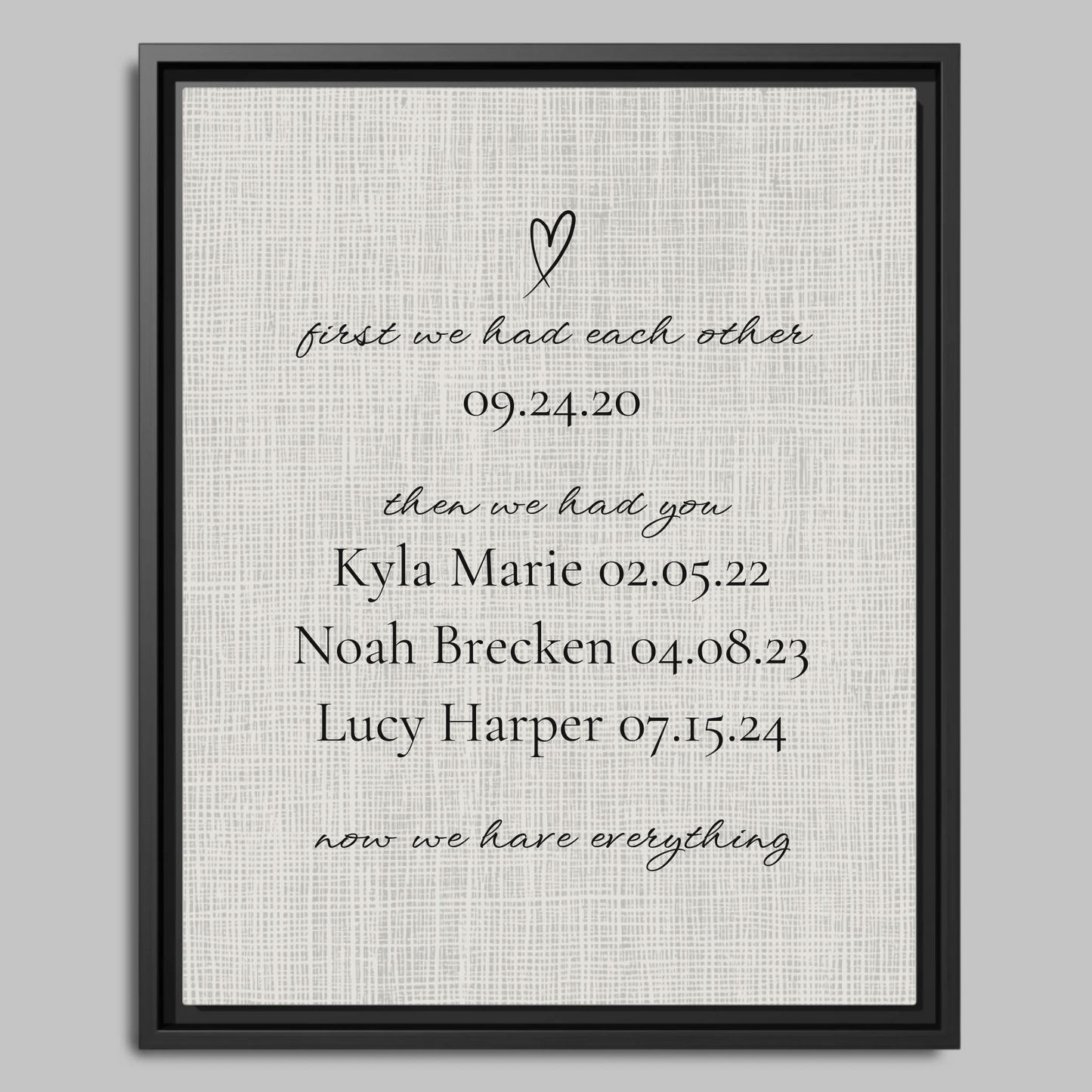 Black Framed Closeup 16x20 Vertical Canvas (4.5) Mockup For TIB