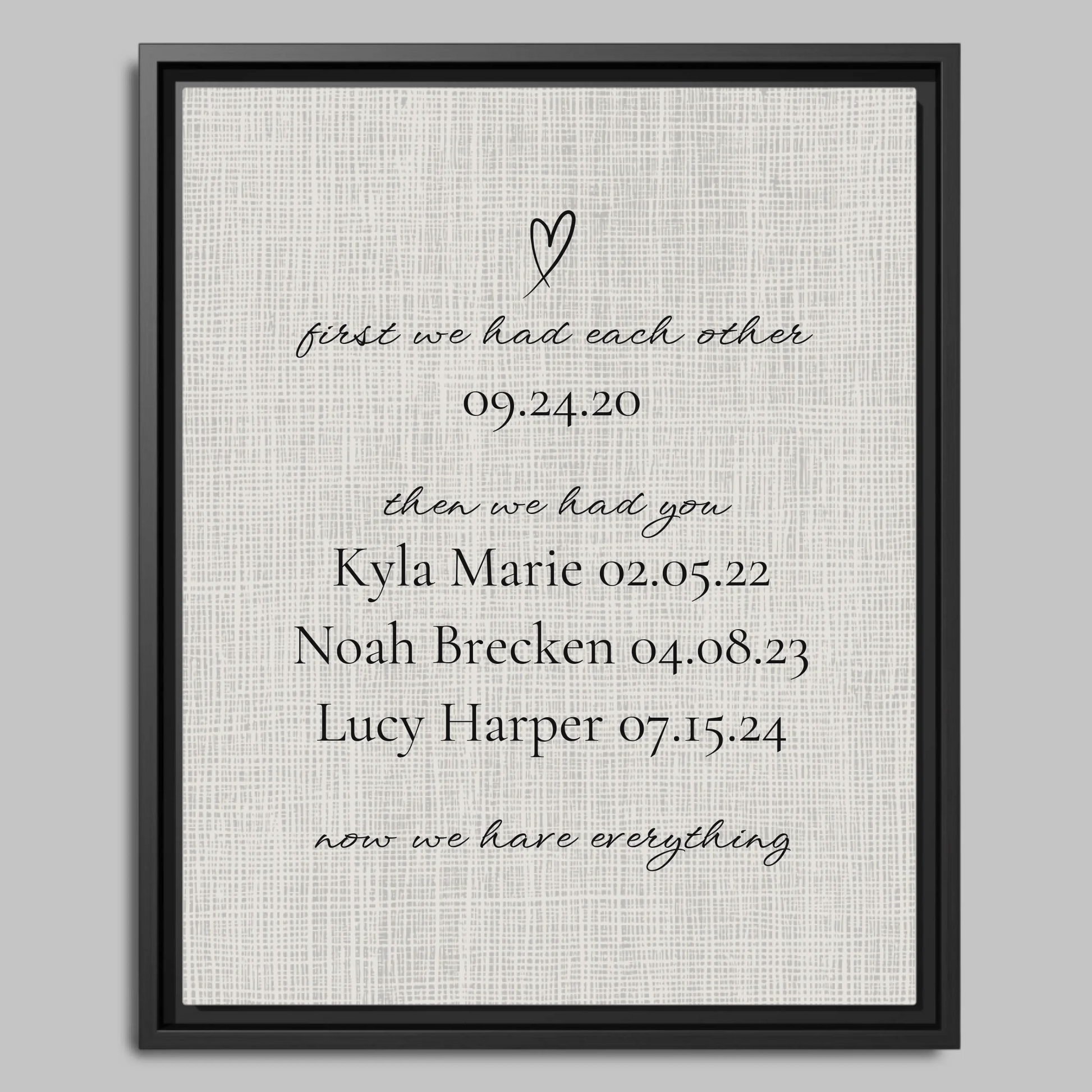 Black Framed Closeup 16x20 Vertical Canvas (4.5) Mockup For TIB