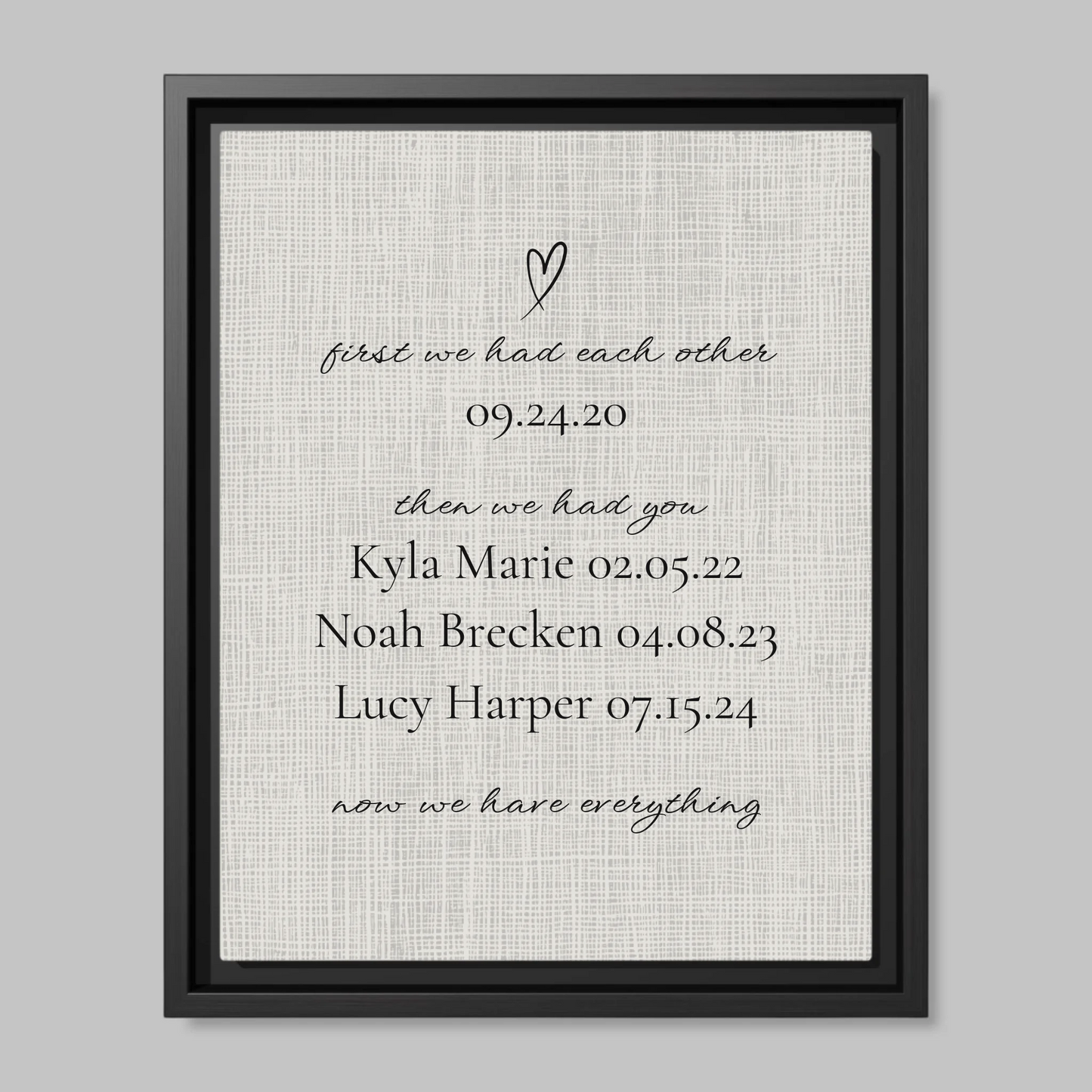 Black Framed Closeup 11x14 (11.14) Vertical Canvas Mockup
