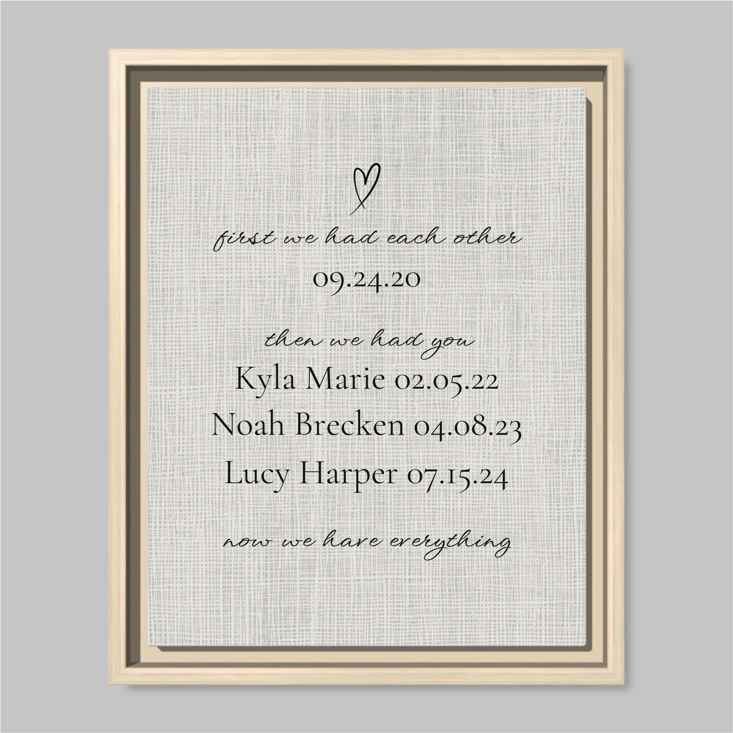 Natural Framed Closeup 11x14 (11.14) Vertical Canvas Mockup