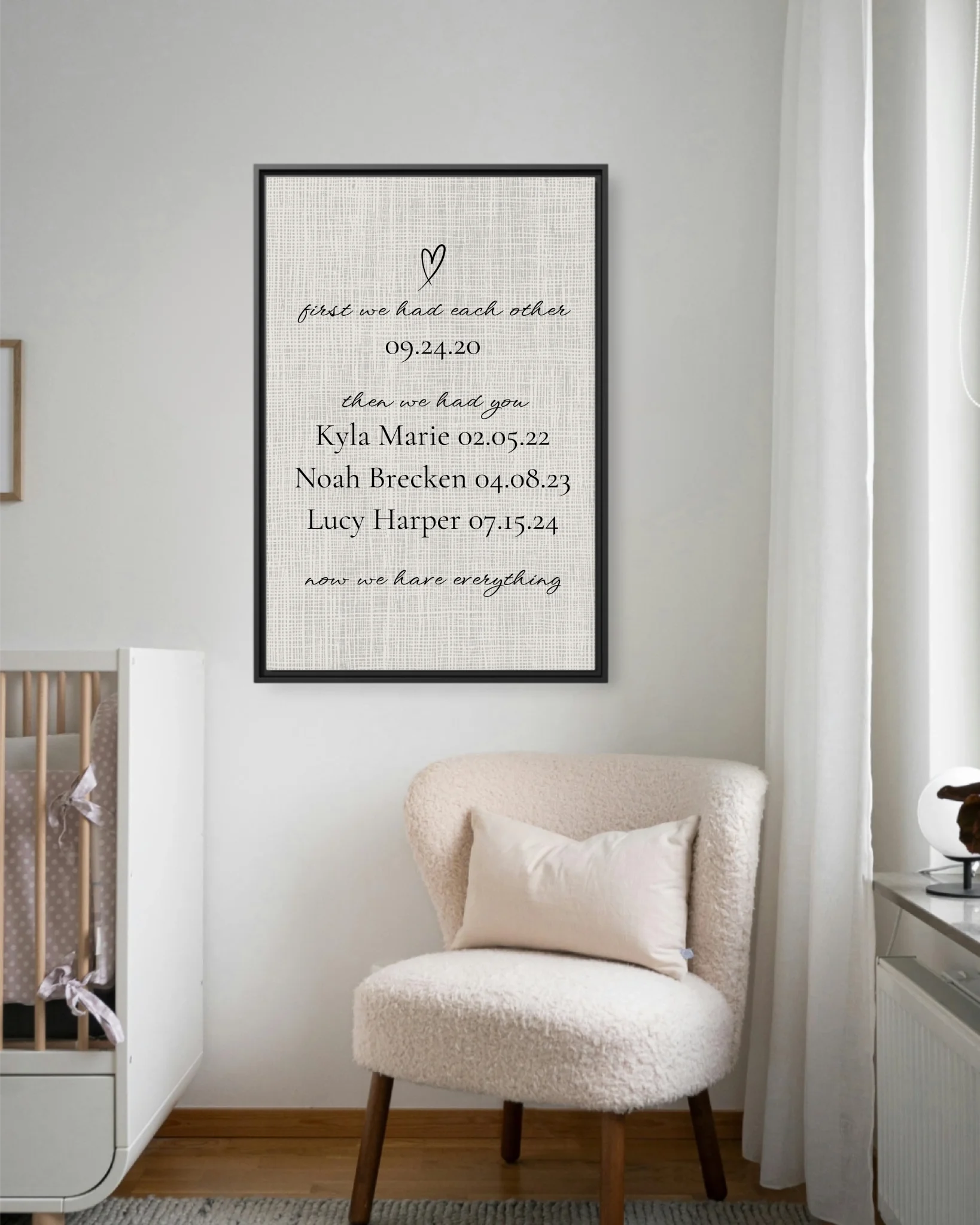 Nursery Chair Blk Vertical 30x40 Mockup
