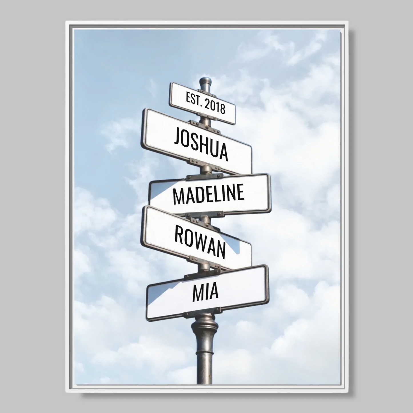 White Framed Closeup 30x40 (3.4) Vertical Rectangular Canvas