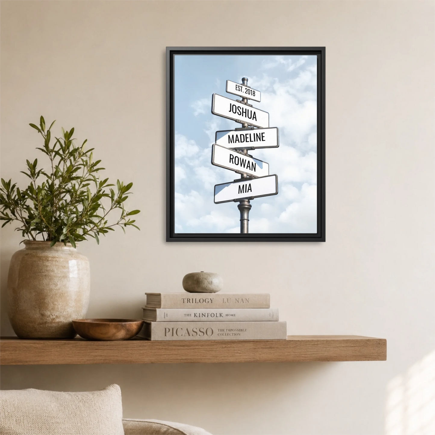 Black Framed 16x20 Vertical Canvas (4.5) Mockup For TIB