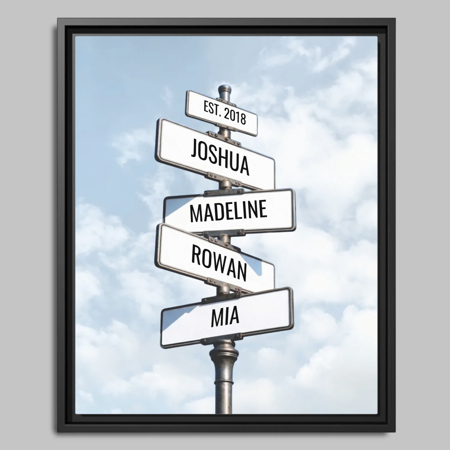 Black Framed Closeup 16x20 Vertical Canvas (4.5) Mockup For TIB