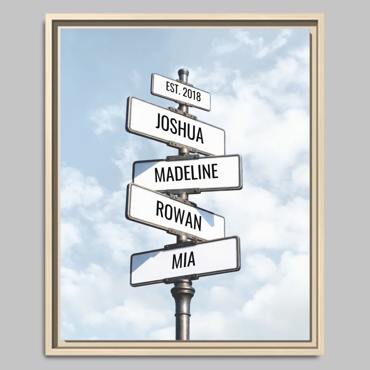 Natural Framed Closeup 16x20 Vertical Canvas (4.5) Mockup For TIB