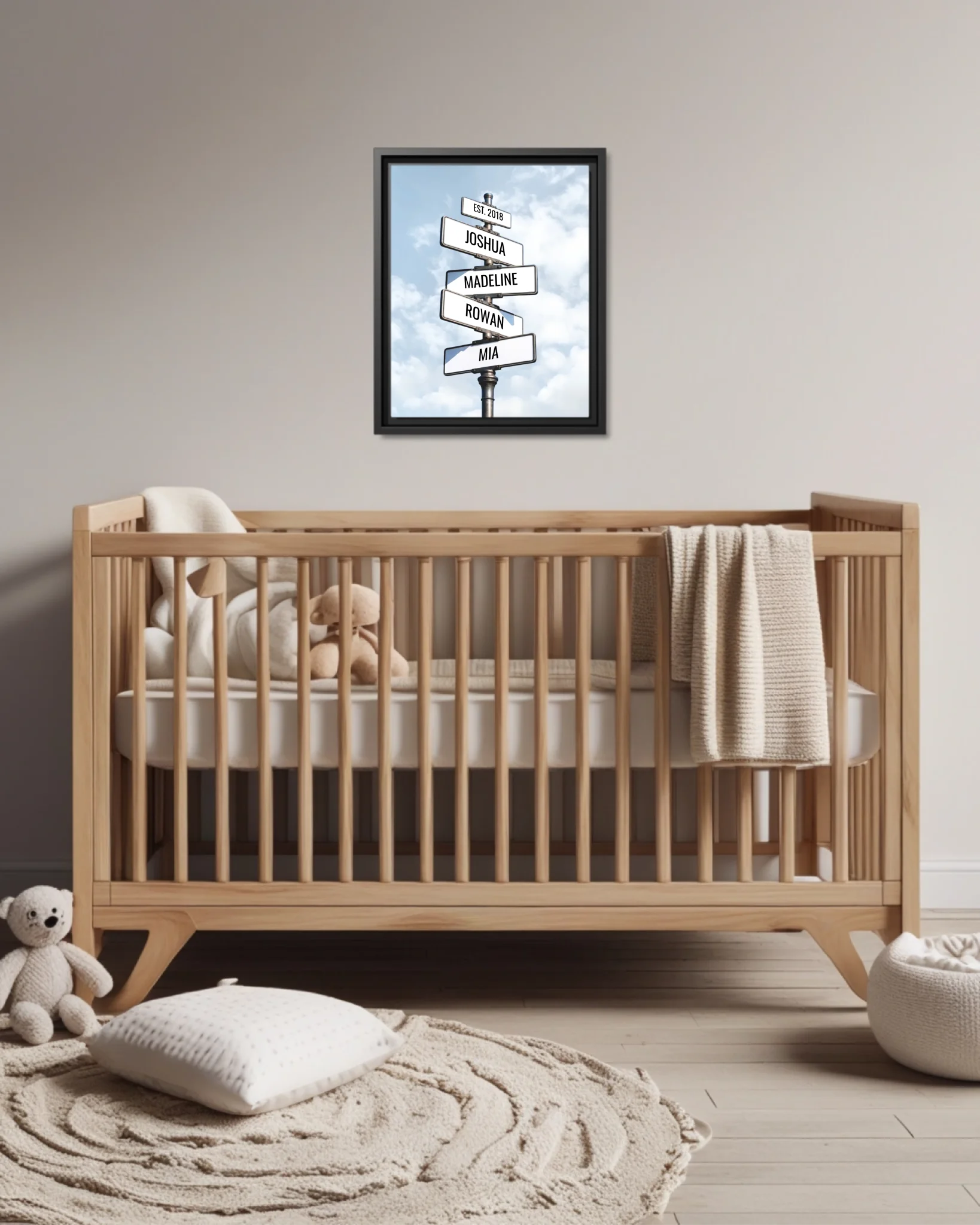 Nursery Crib Blk Vertical 11x14 Mockup