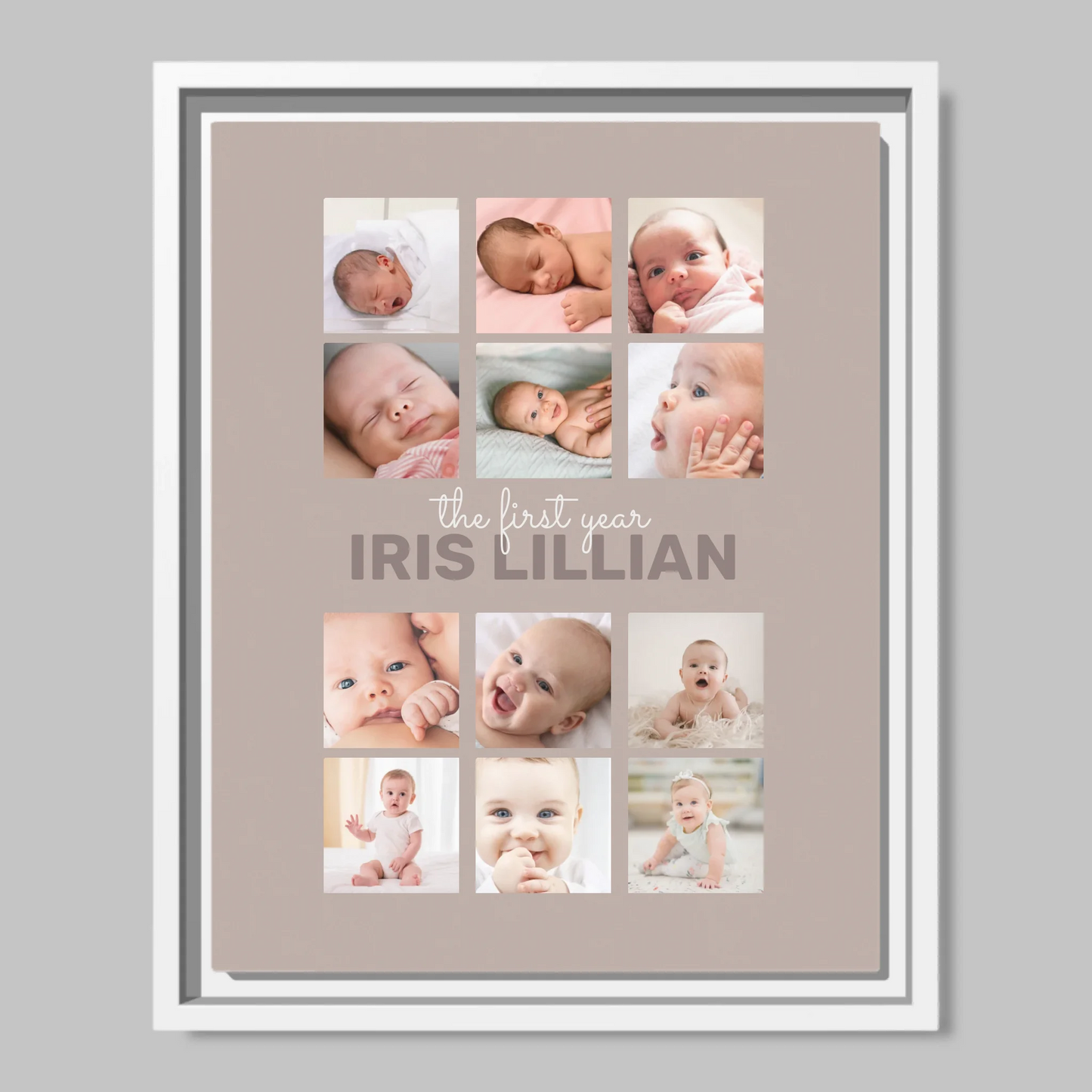 White Framed Closeup 11x14 (11.14) Vertical Canvas Mockup