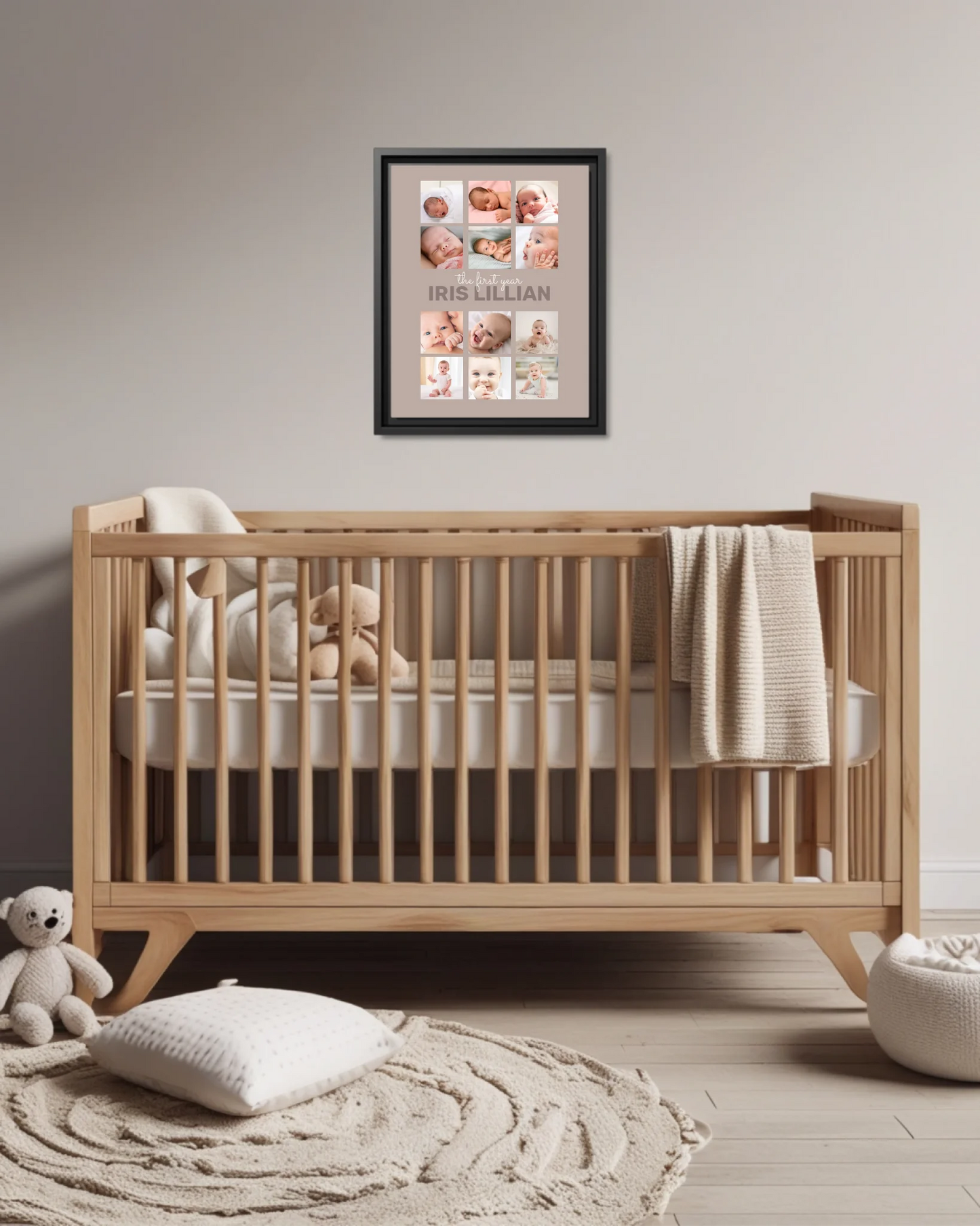 Nursery Crib Blk Vertical 11x14 Mockup