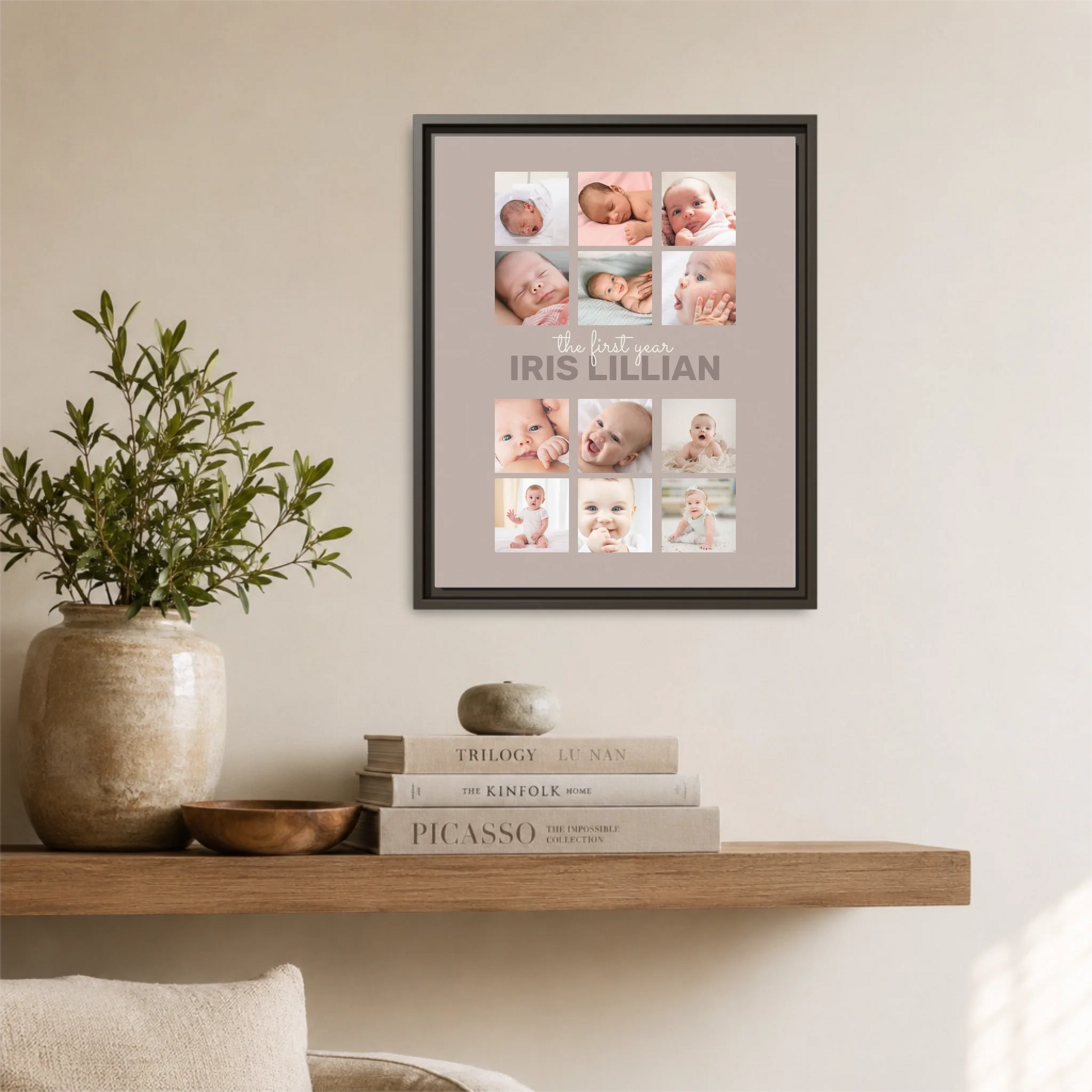 Espresso Framed 16x20 Vertical Canvas (4.5) Mockup For TIB