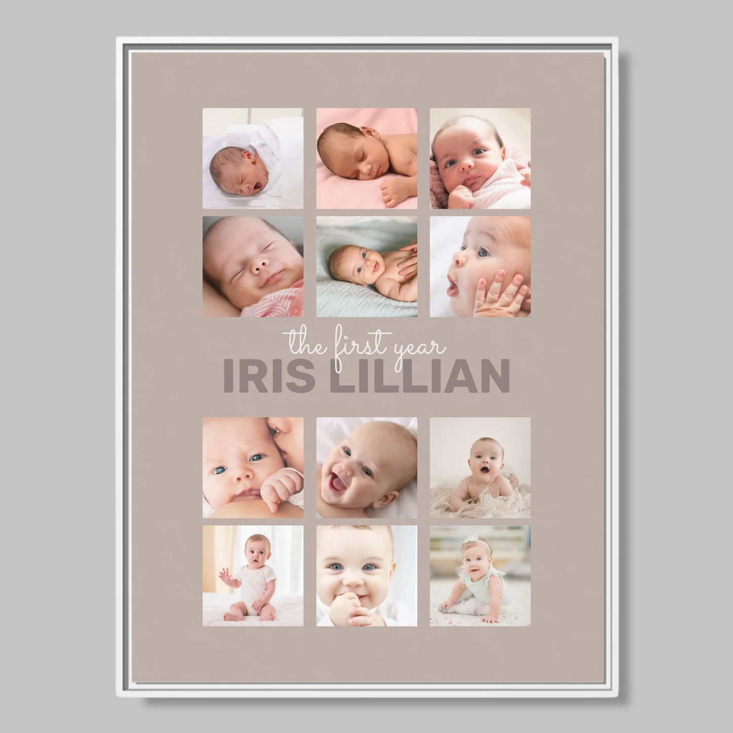 White Framed Closeup 30x40 (3.4) Vertical Rectangular Canvas