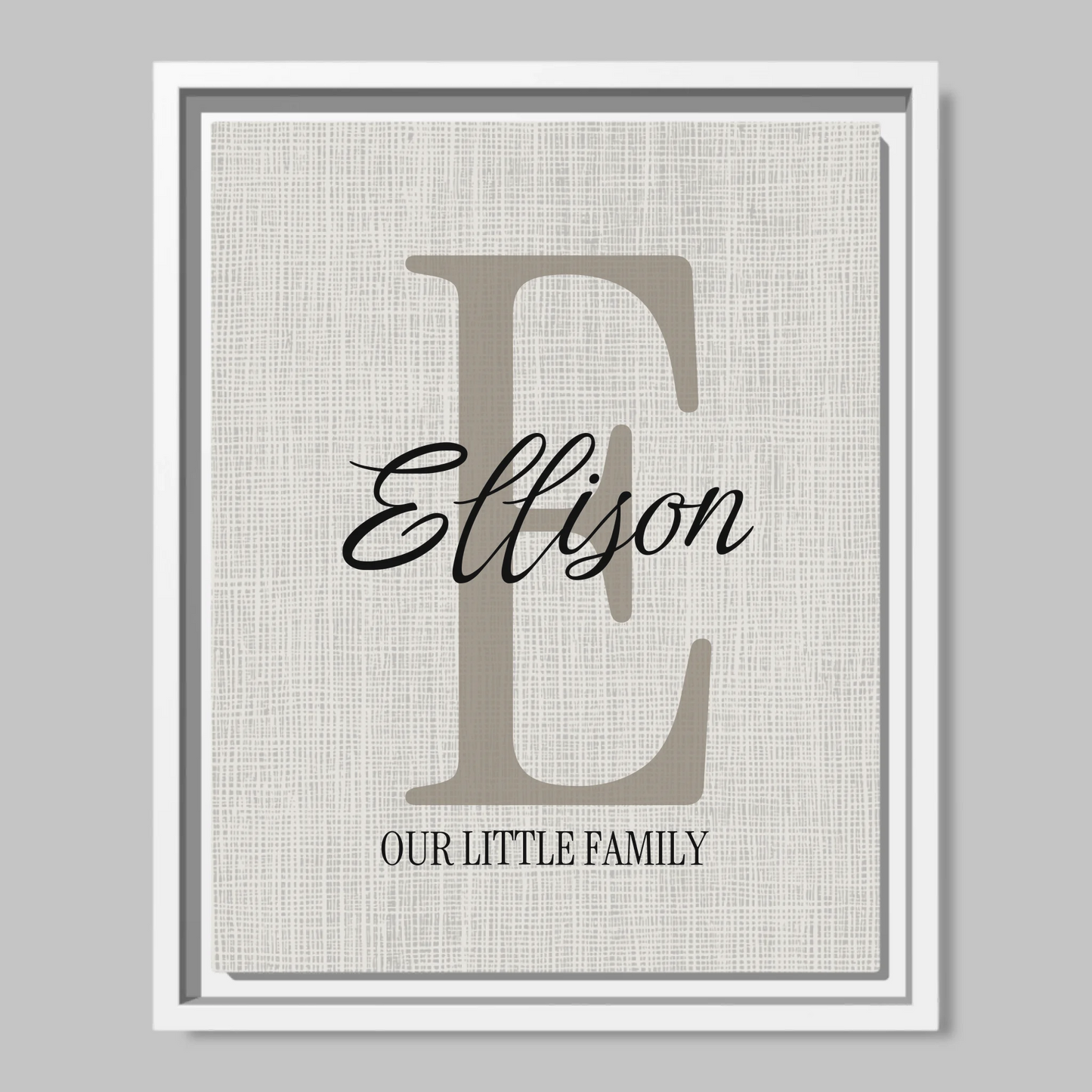 White Framed Closeup 11x14 (11.14) Vertical Canvas Mockup