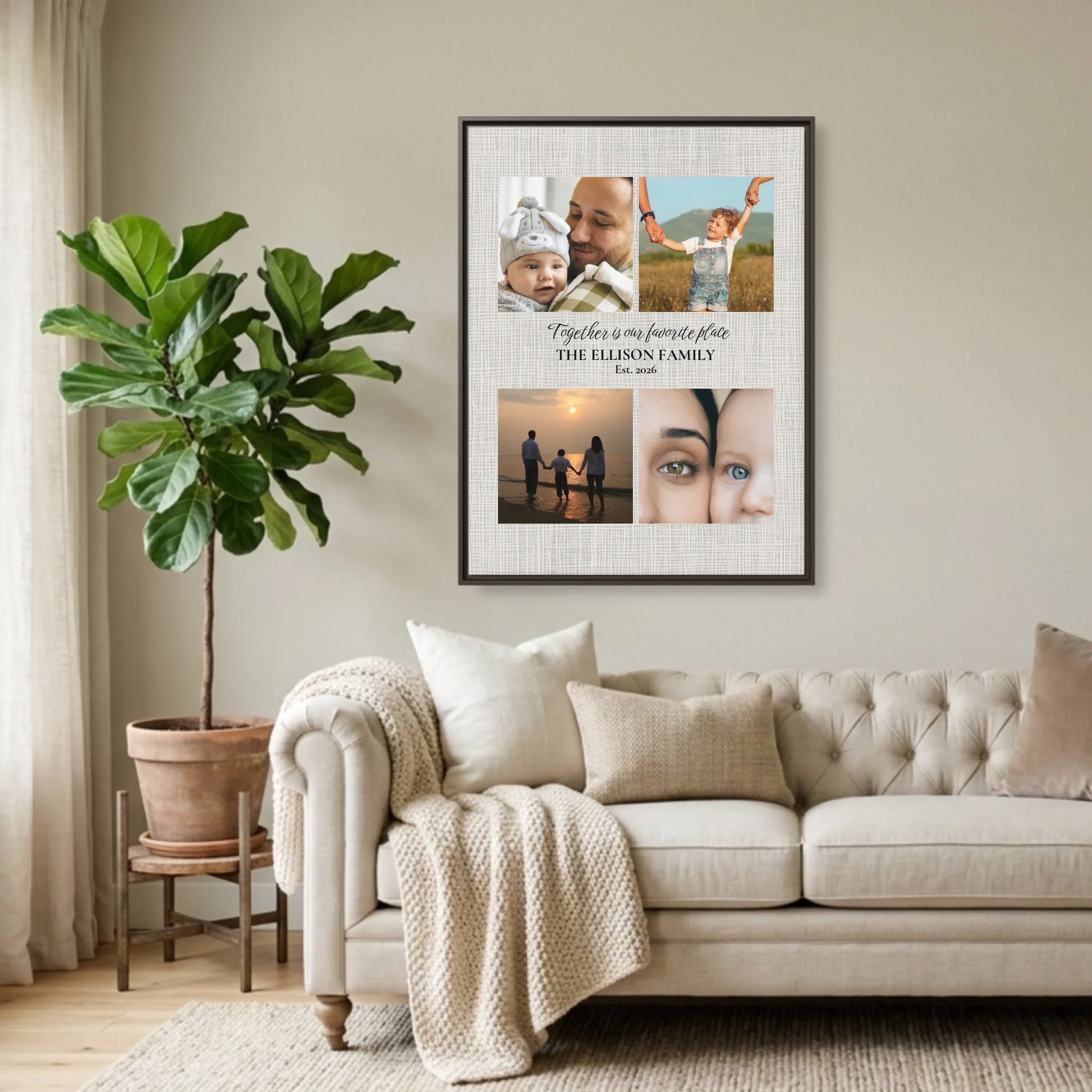 Espresso Framed 30x40 (3.4) Vertical Rectangular Canvas