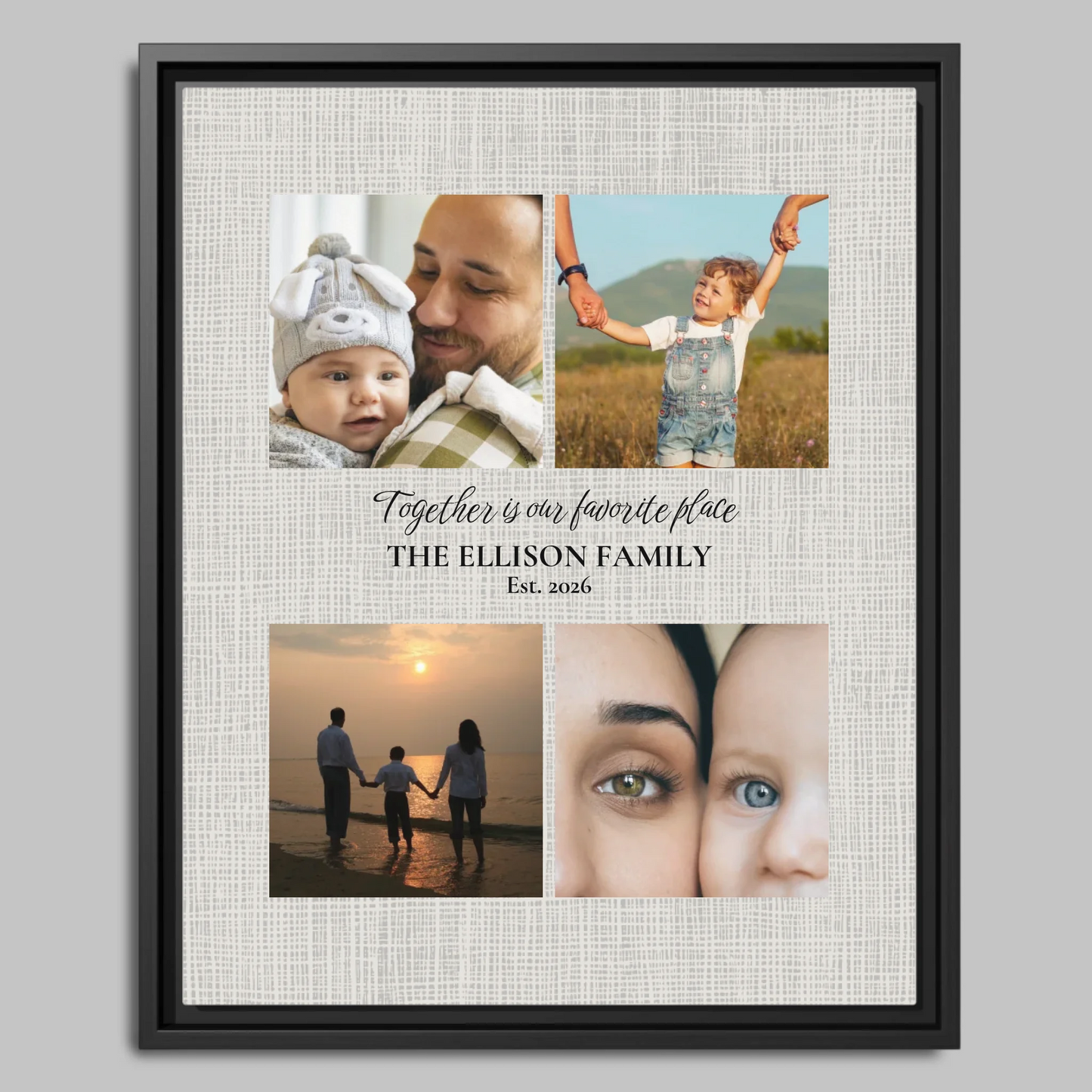 Black Framed Closeup 16x20 Vertical Canvas (4.5) Mockup For TIB