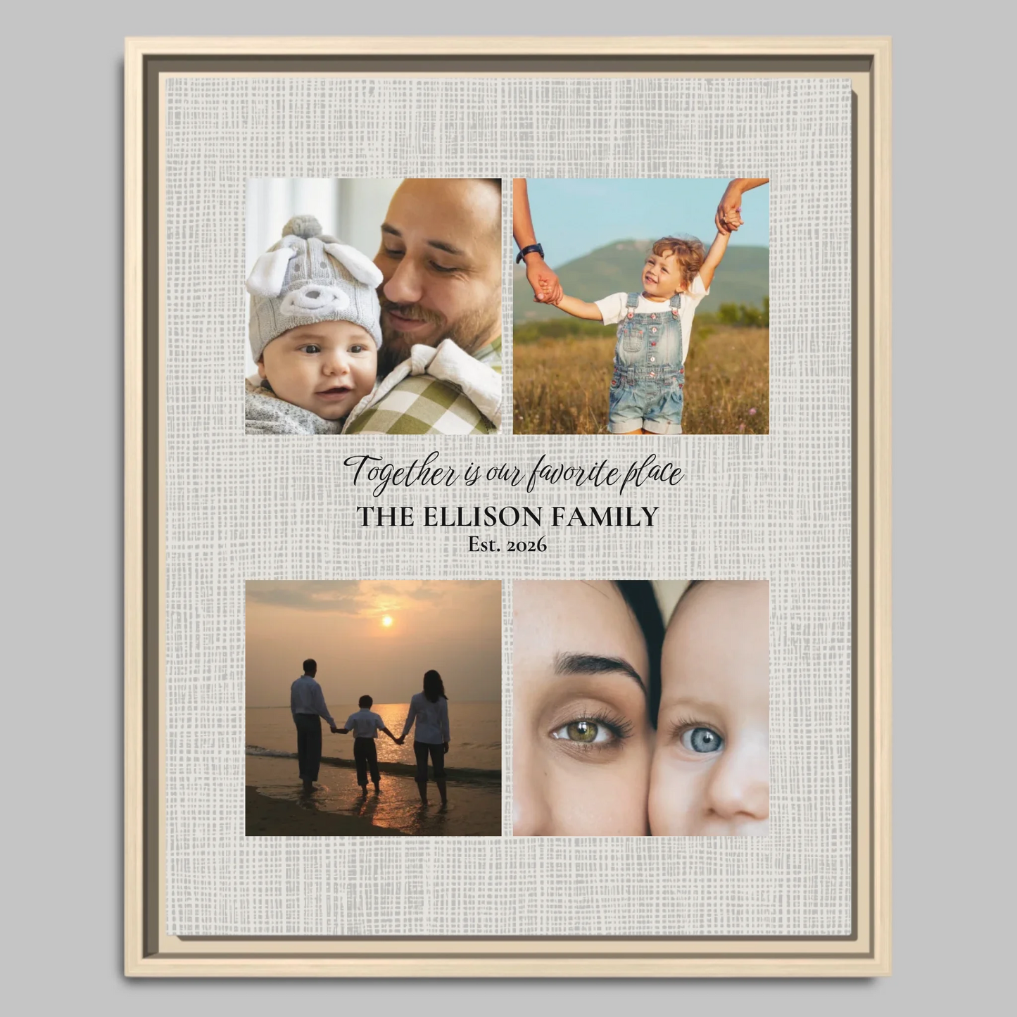 Natural Framed Closeup 16x20 Vertical Canvas (4.5) Mockup For TIB