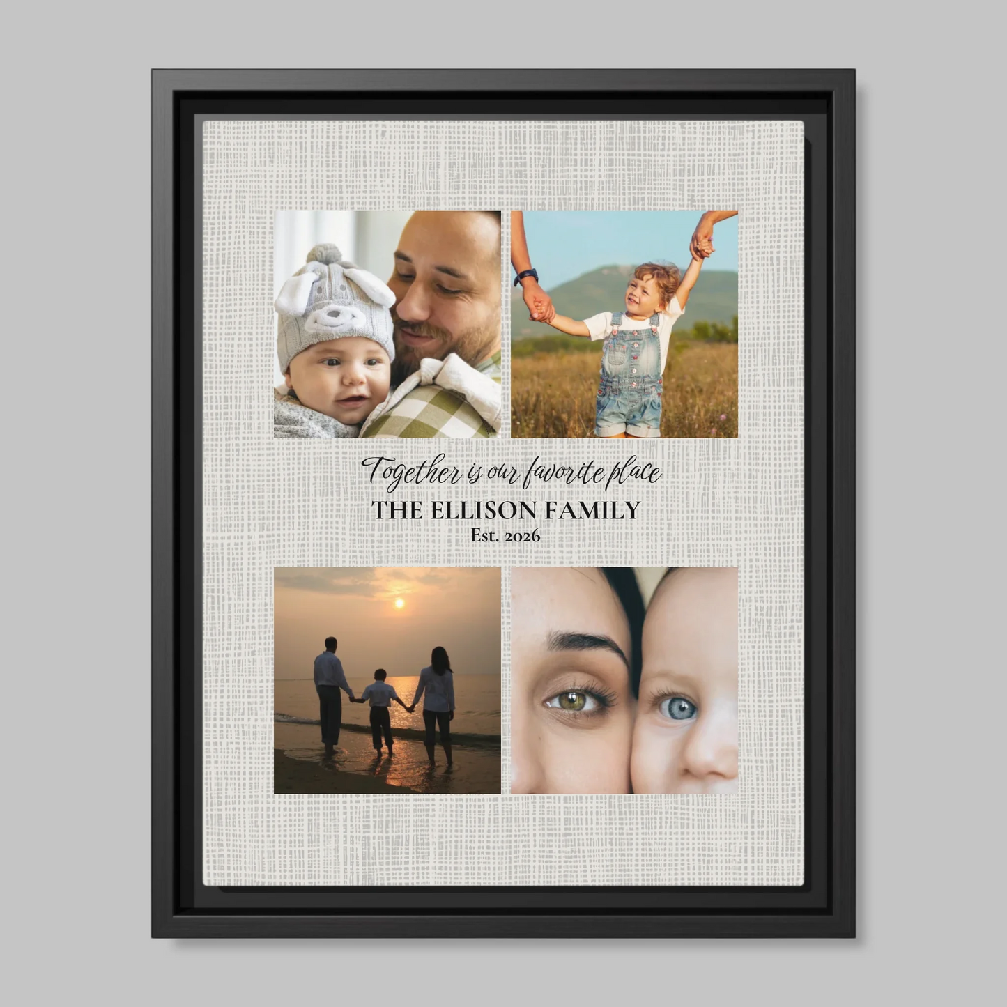 Black Framed Closeup 11x14 (11.14) Vertical Canvas Mockup