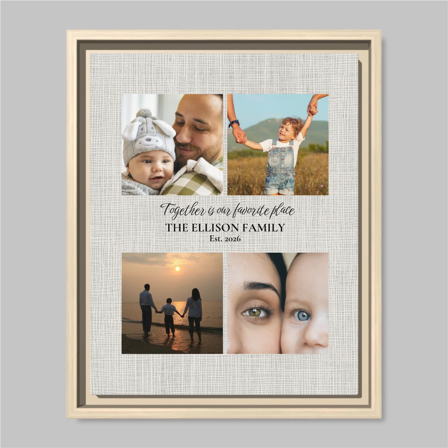 Natural Framed Closeup 11x14 (11.14) Vertical Canvas Mockup