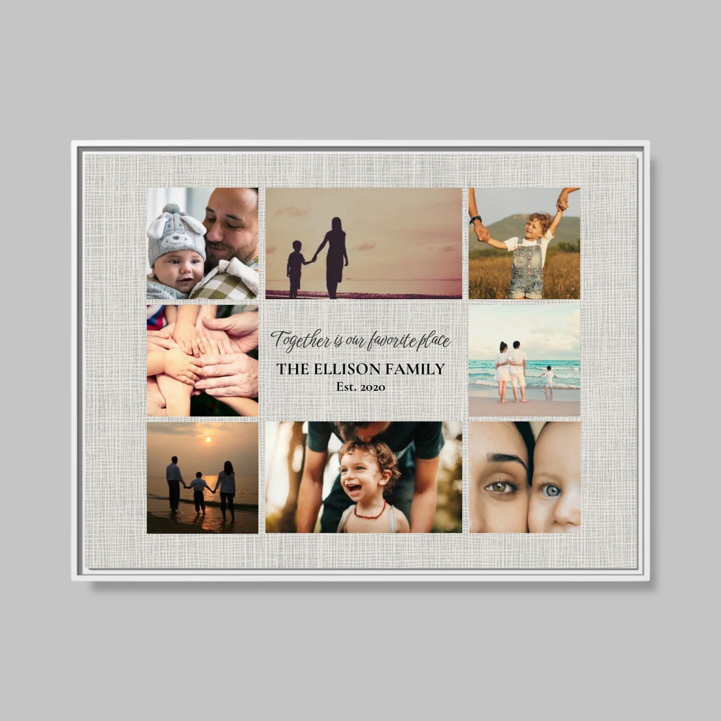 White Framed Closeup 40x30 (4.3) Horizontal Rectangular Canvas
