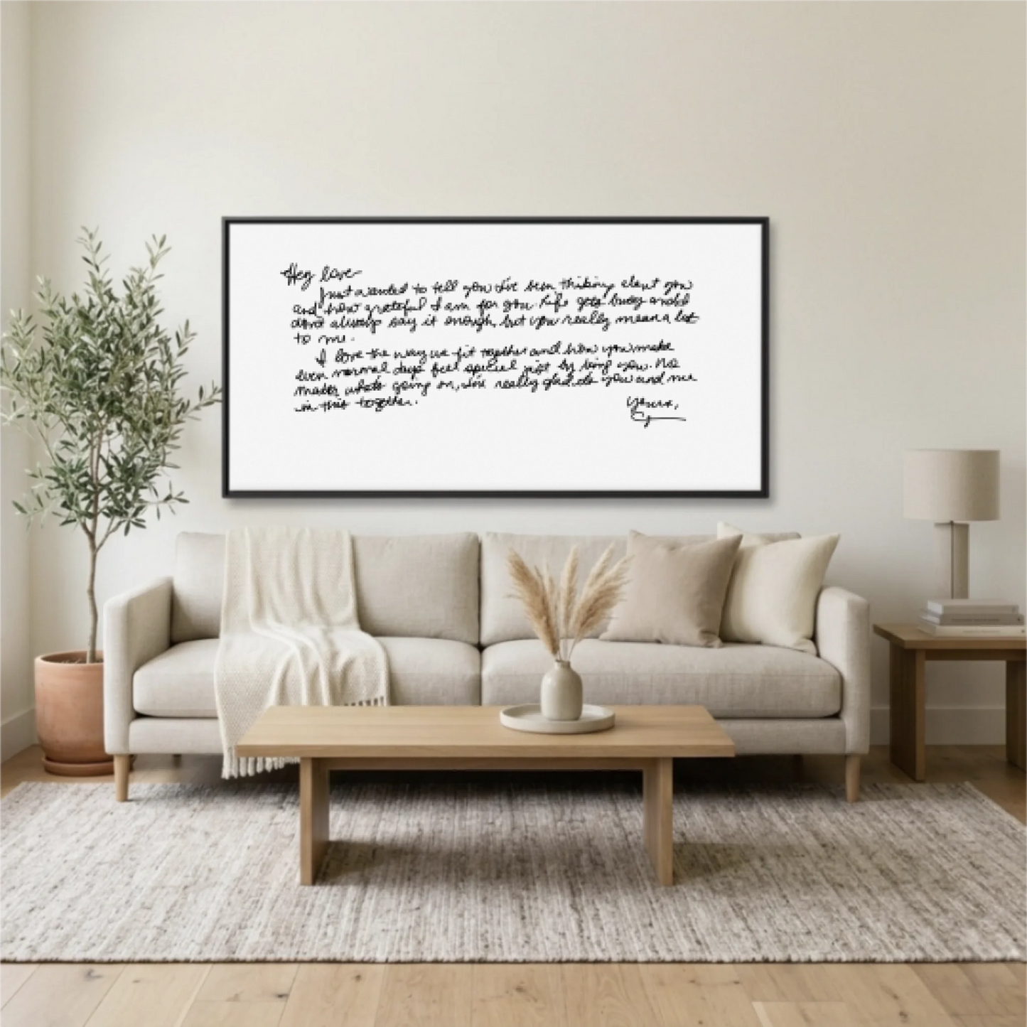 Living Room Black Framed Wide Format 2.1 Mockup