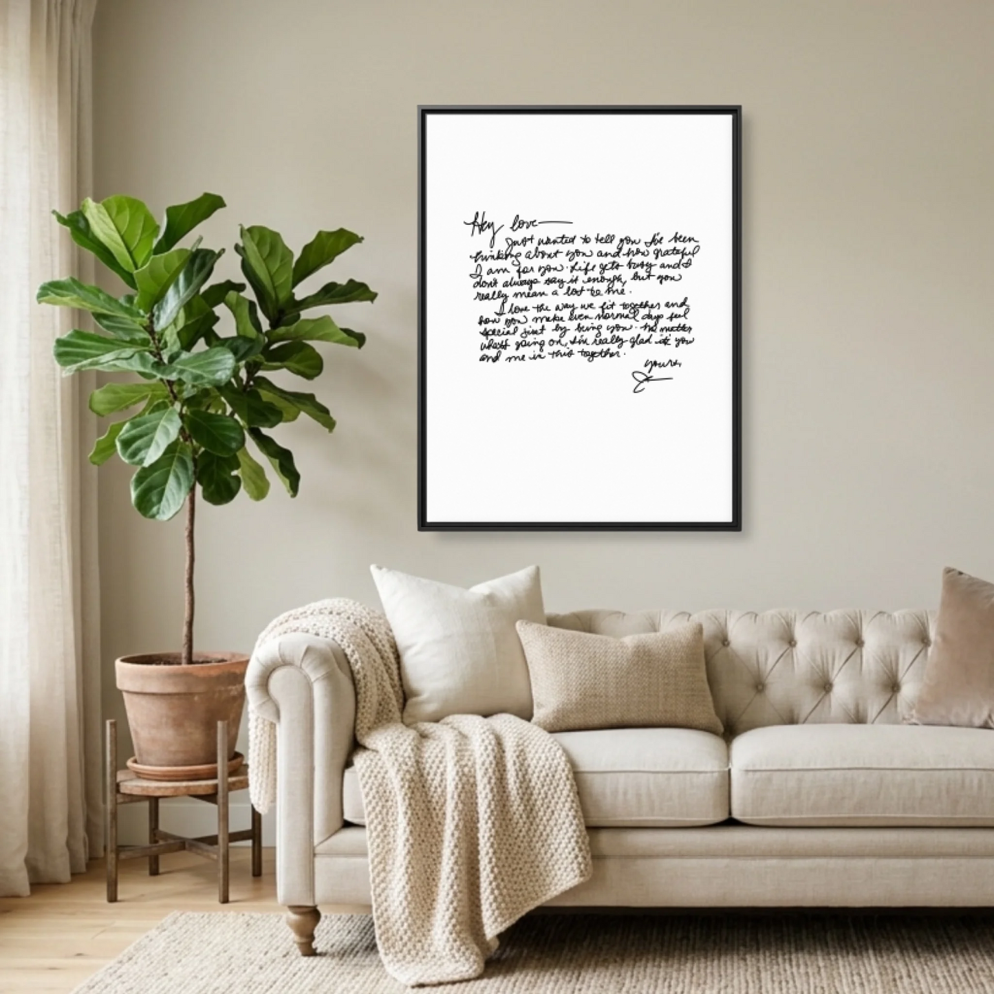 Black Framed 30x40 (3.4) Vertical Rectangular Canvas