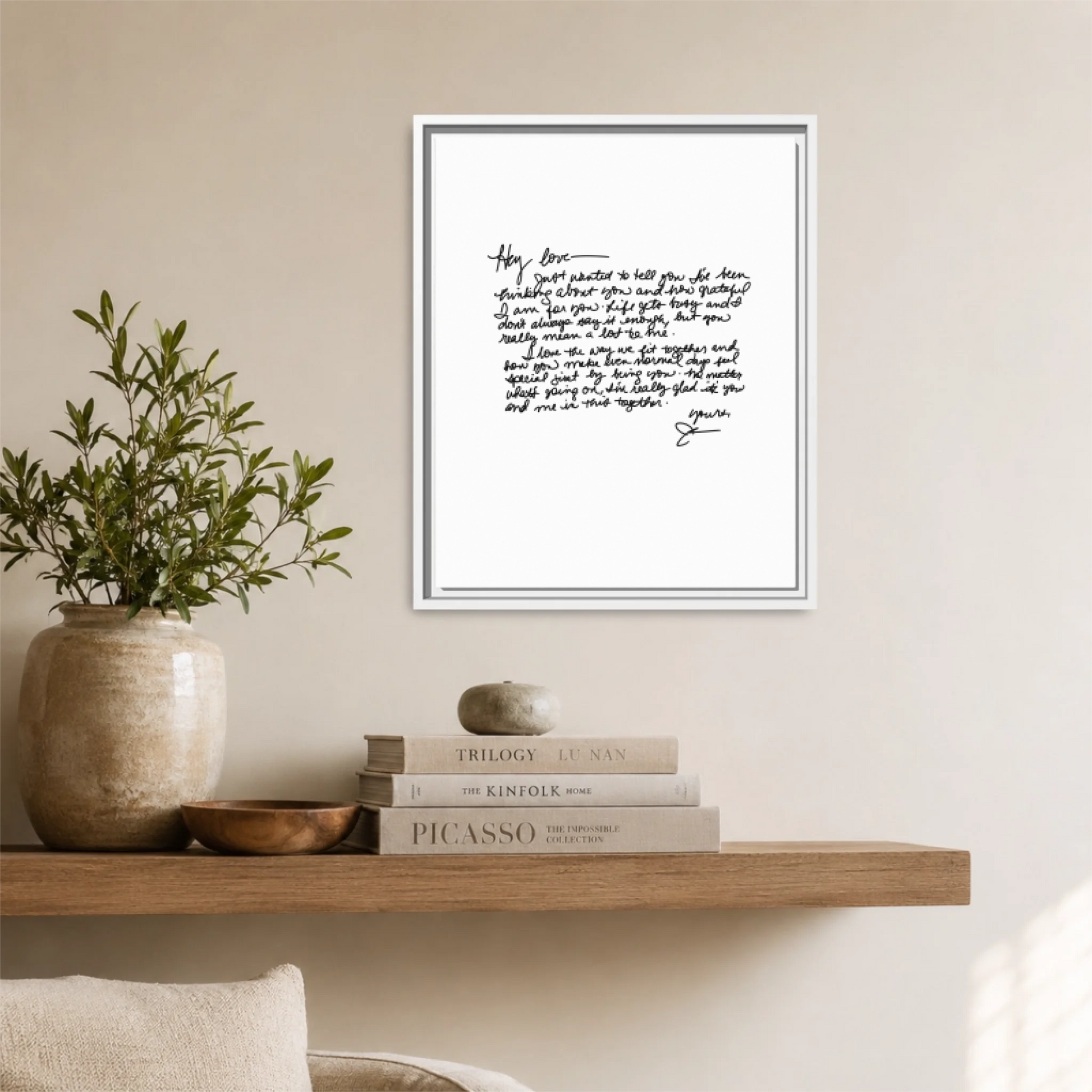 White Framed 16x20 Vertical Canvas (4.5) Mockup For TIB