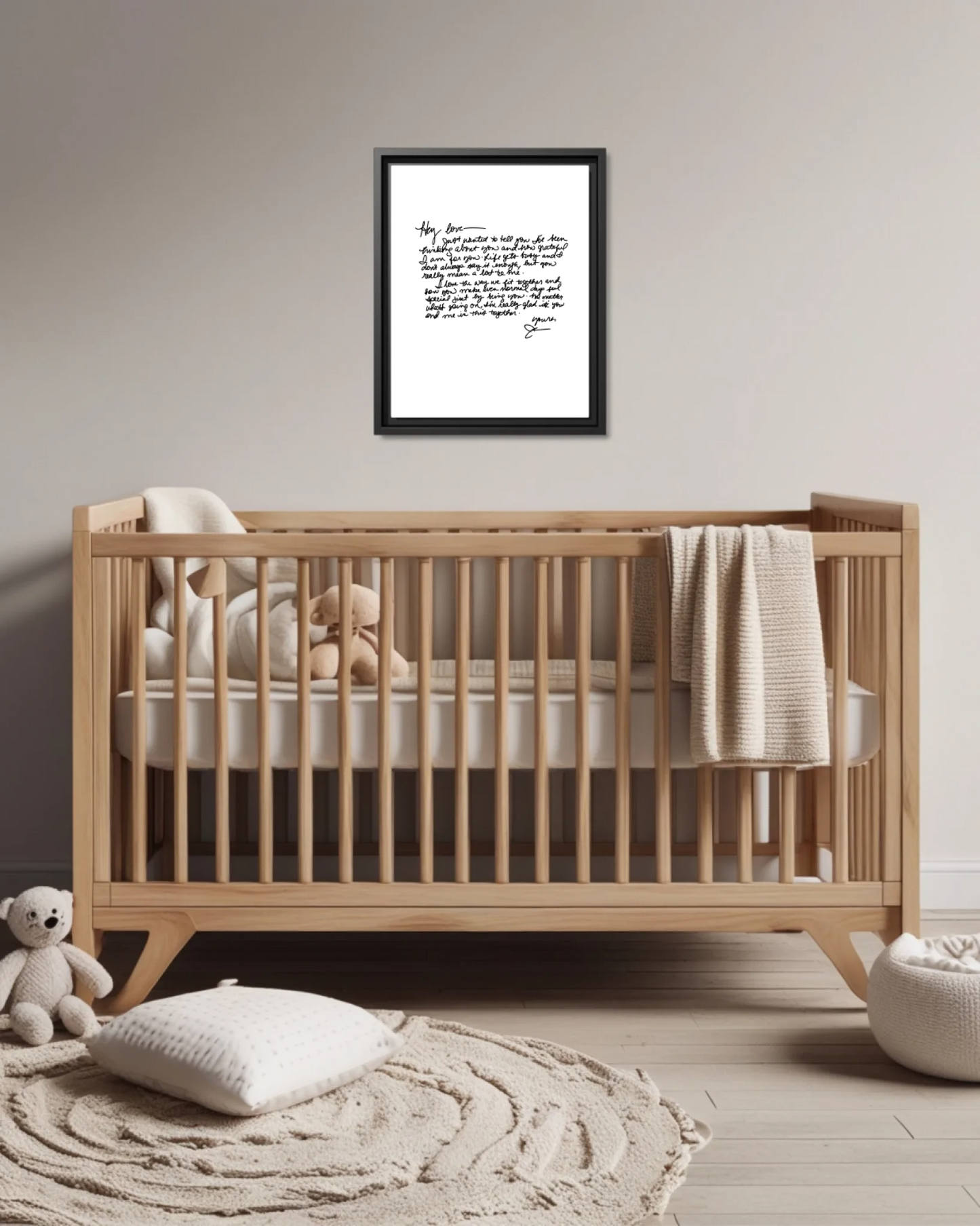 Nursery Crib Blk Vertical 11x14 Mockup