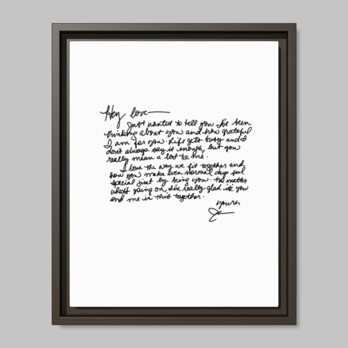 Espresso Framed Closeup 11x14 (11.14) Vertical Canvas Mockup