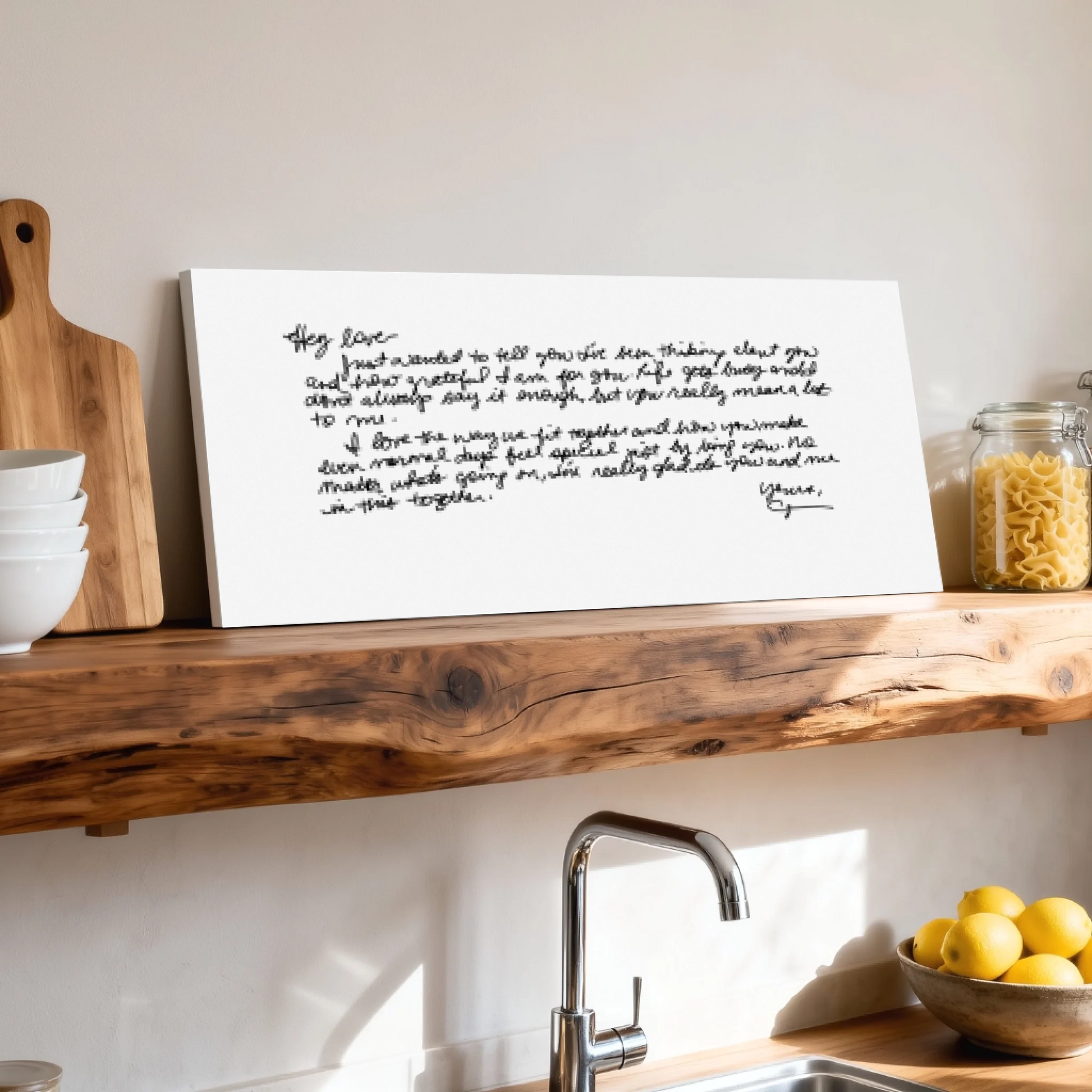 Shelf over kitchen sink unframed wide format 2.1