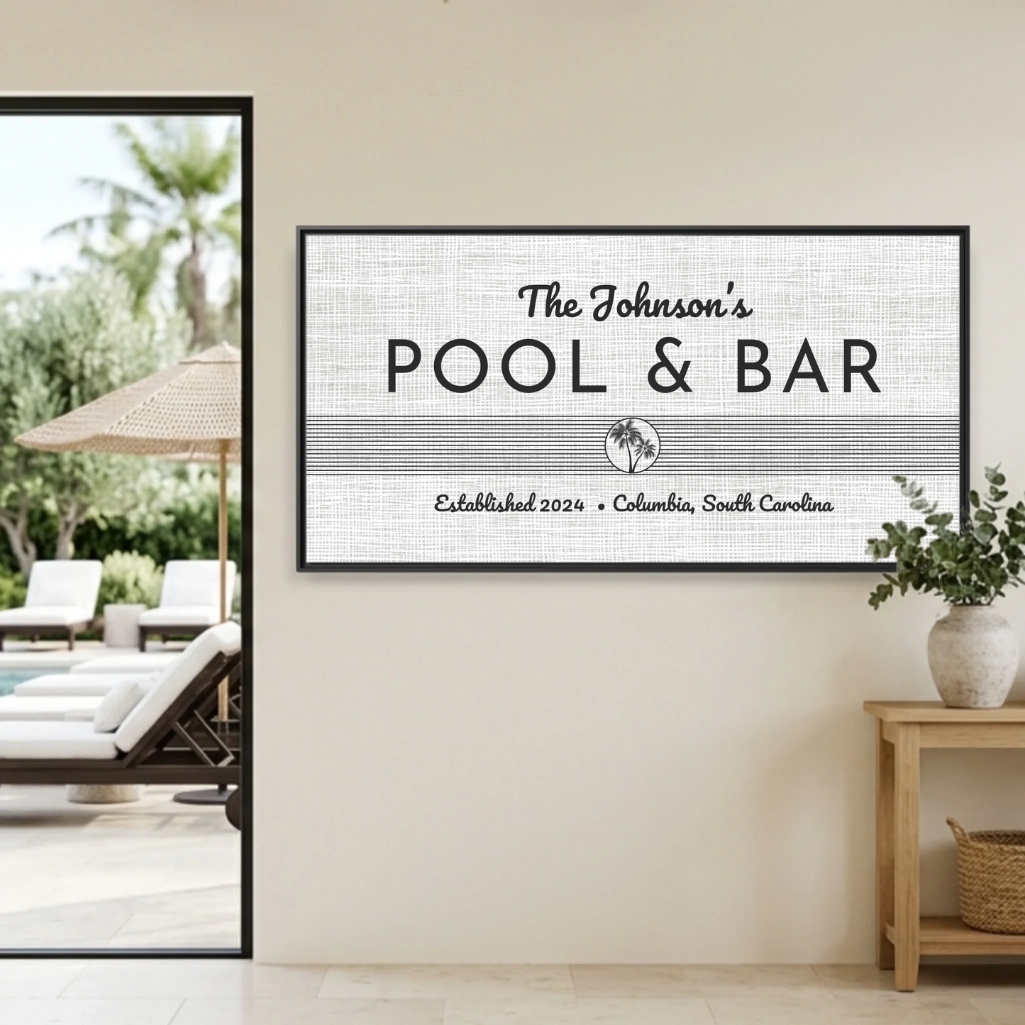 Poolhouse Blk Wide Frame Mockup