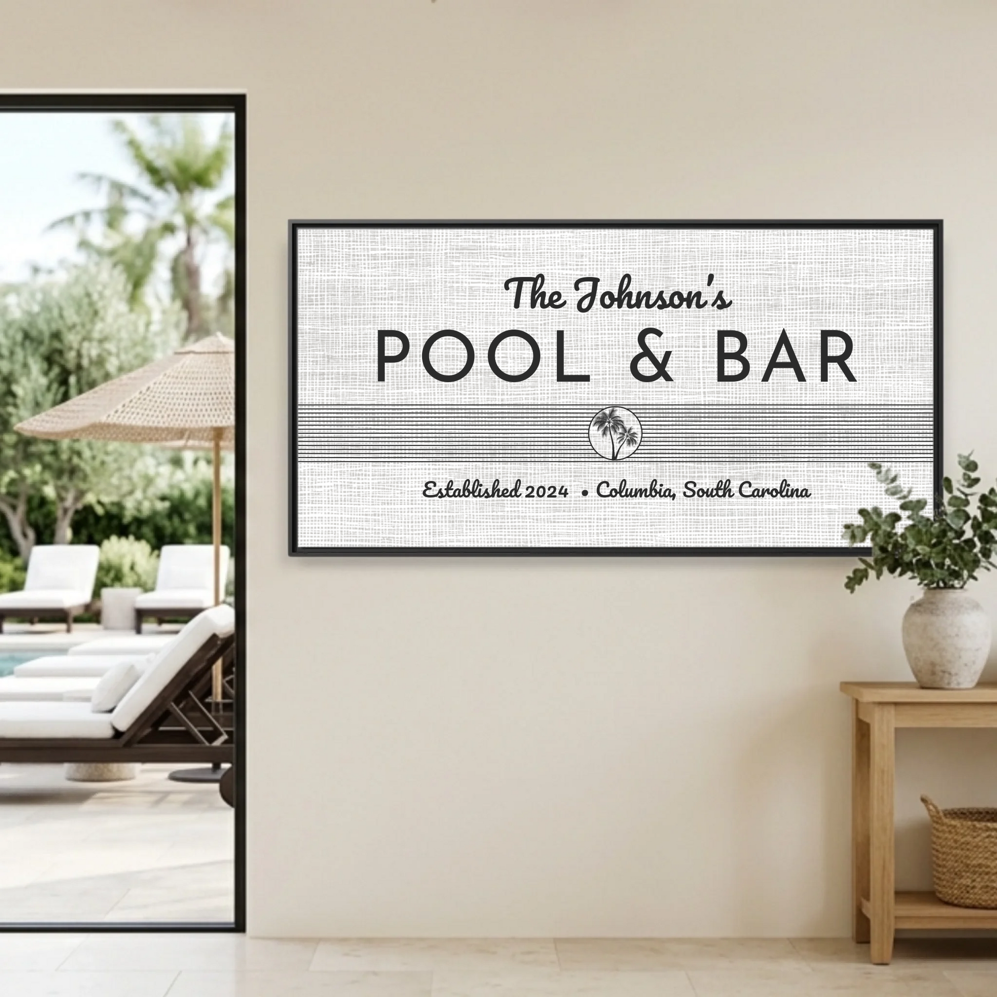 Poolhouse Blk Wide Frame Mockup
