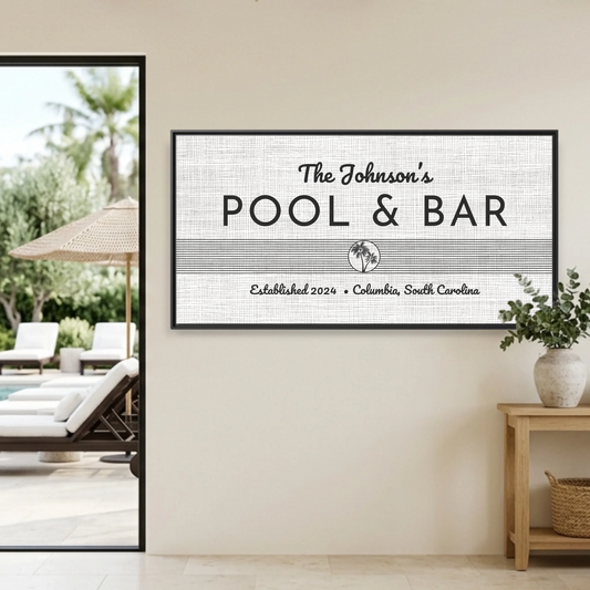 Poolhouse Blk Wide Frame Mockup