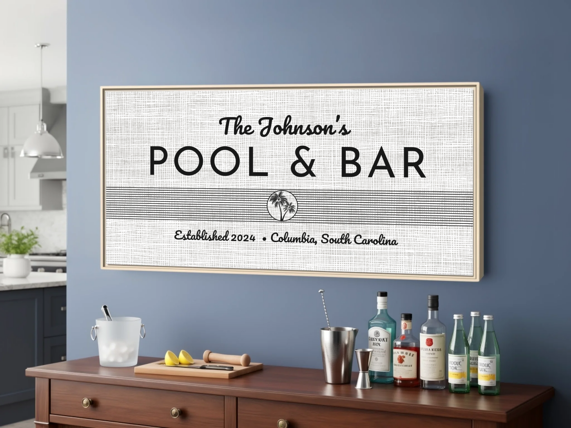 Bar Natural Frame wide format 2.1 mockup