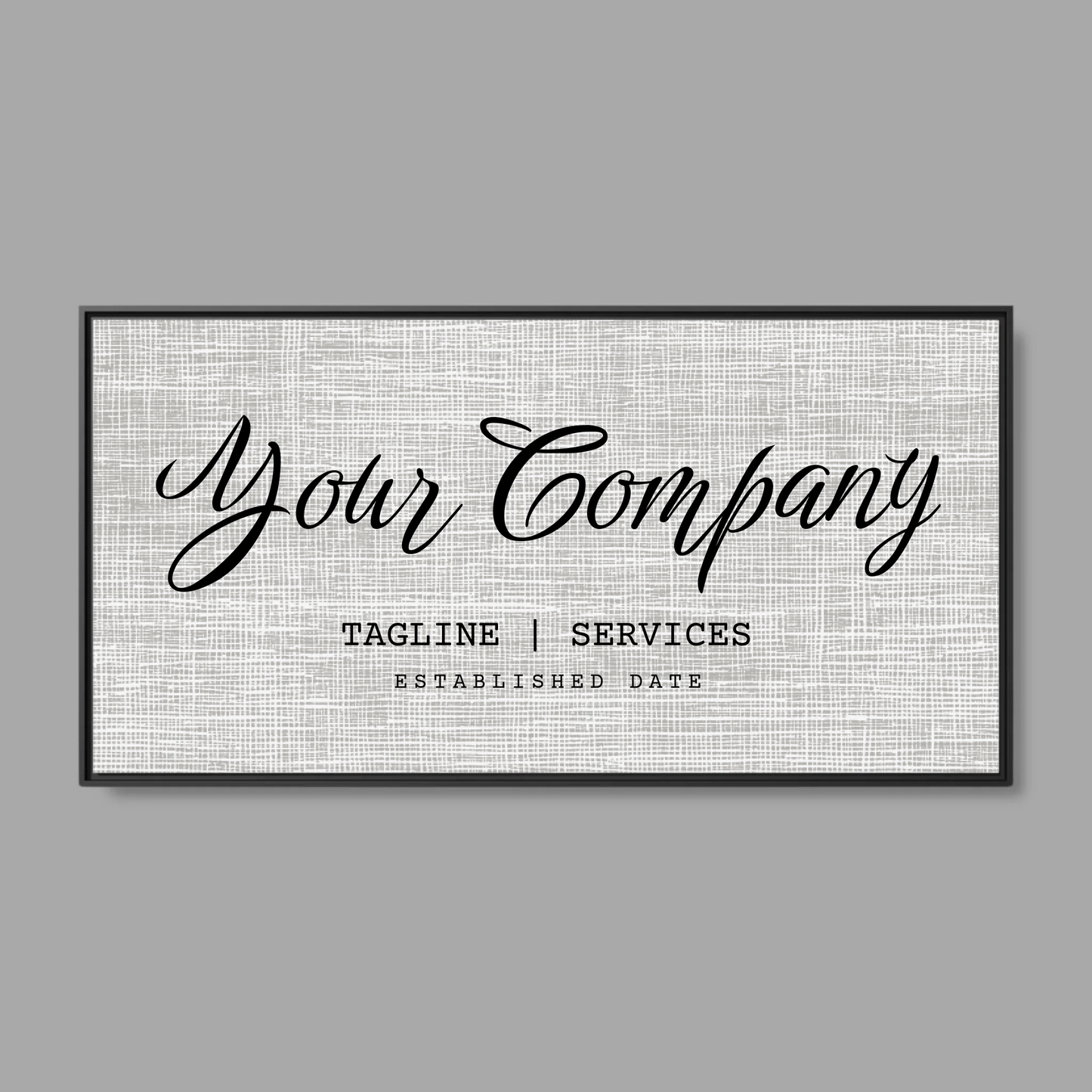 Black Frame Wide Format 2.1 Canvas for TIB