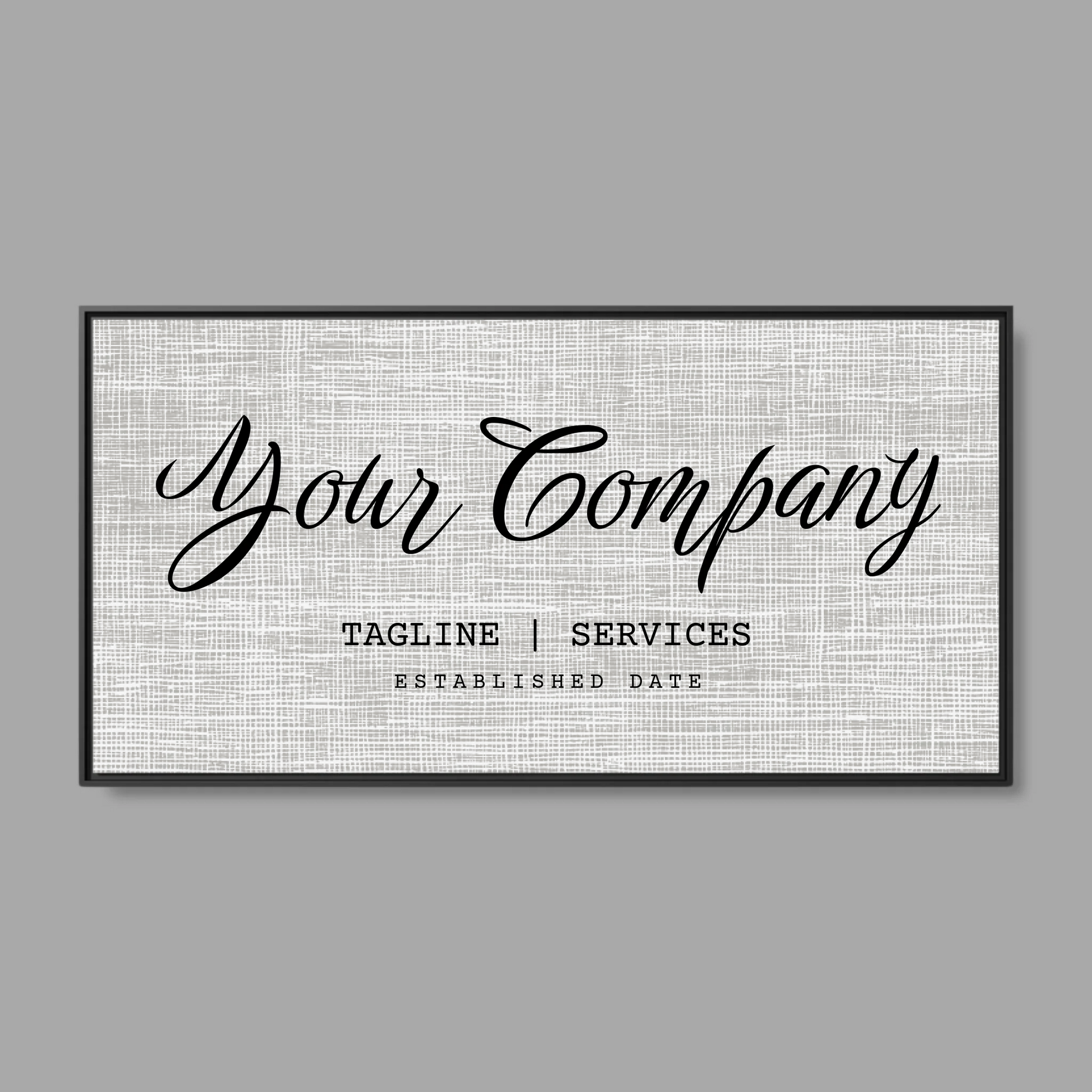 Black Frame Wide Format 2.1 Canvas for TIB