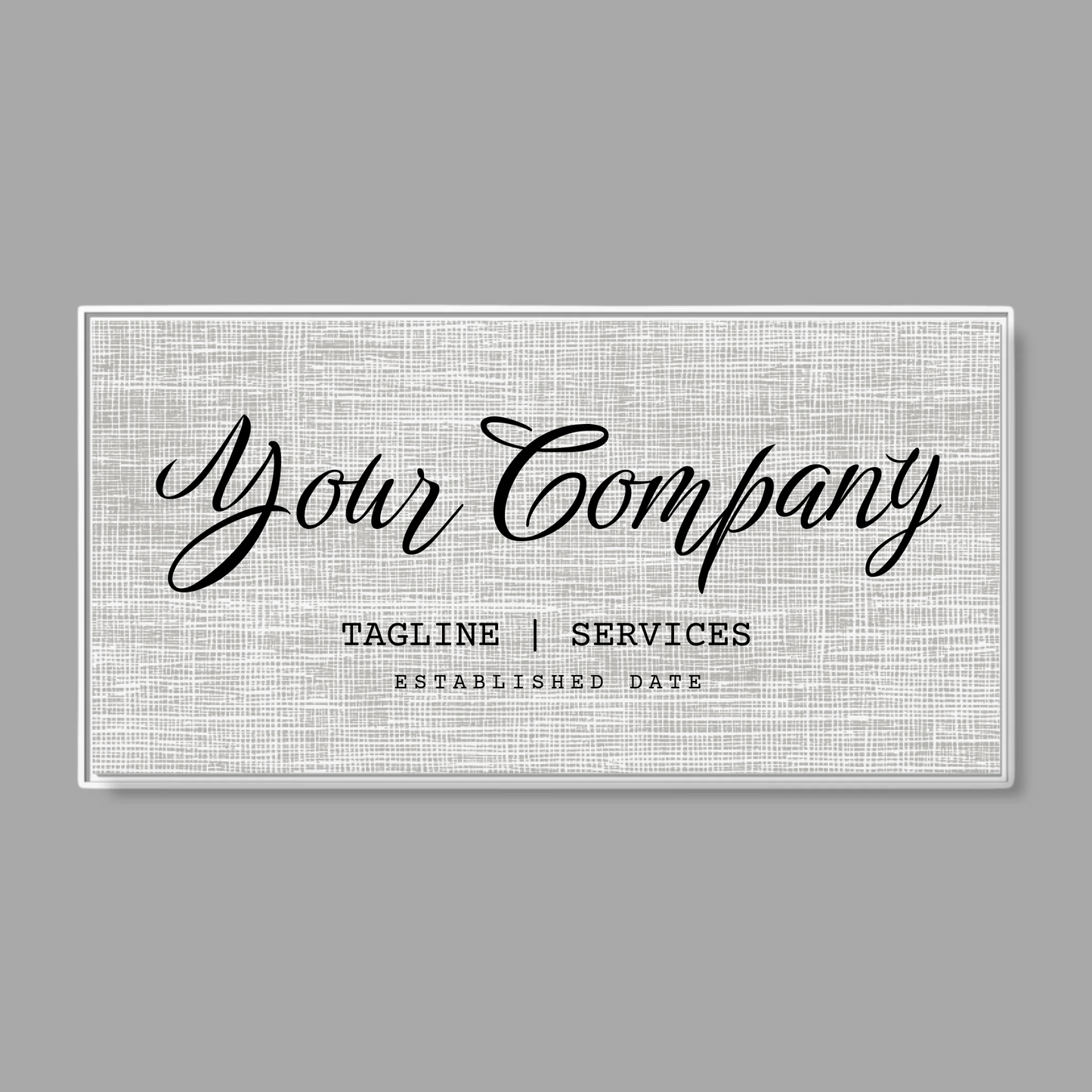 White Frame Wide Format 2.1 Canvas for TIB