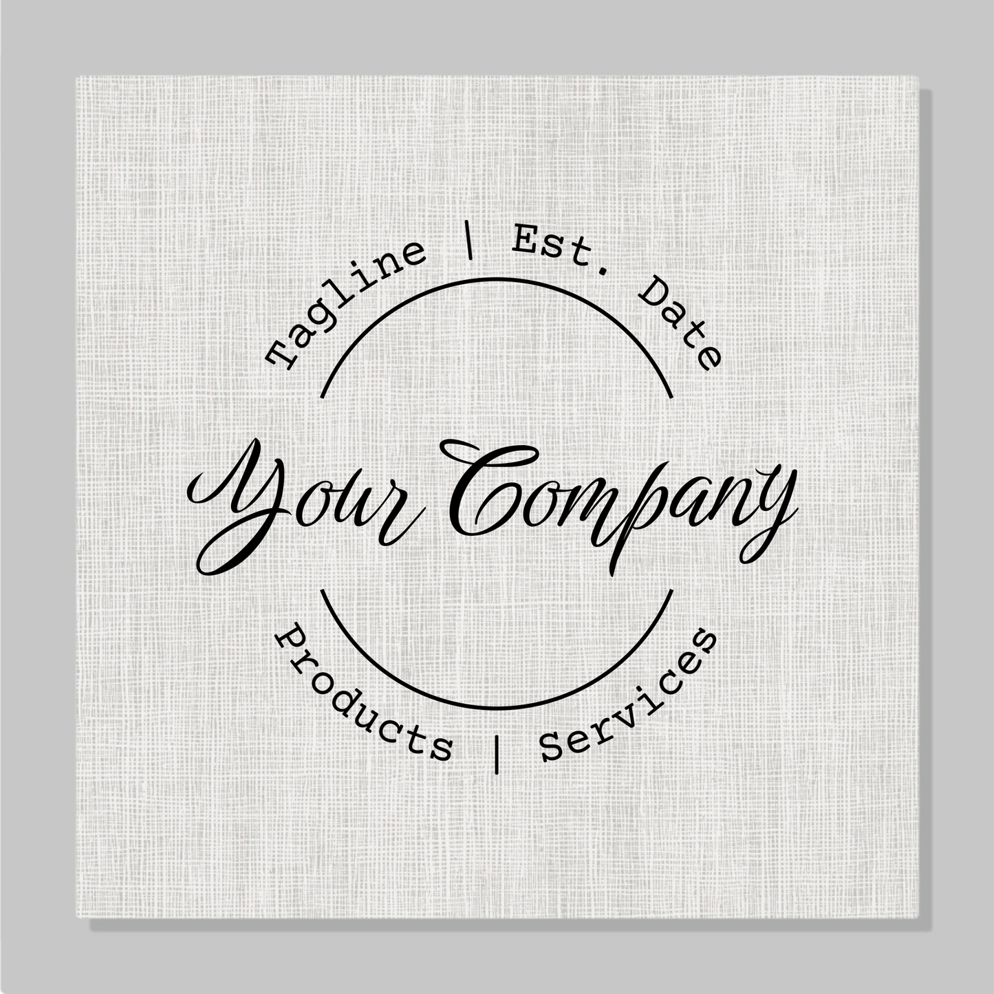Custom Your Company Business Square Canvas Wall Art – Personalized Company Name and Est. Date Sign, Products, Services & Slogan Unique Grand Opening Gift