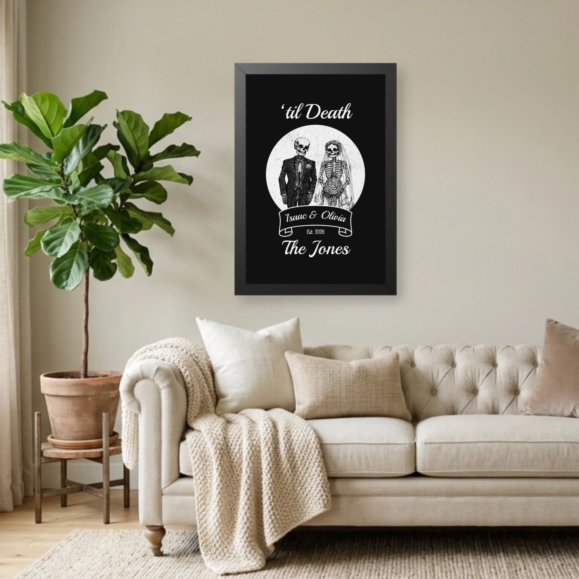 Living Room 20x30 Poster Mockup Black