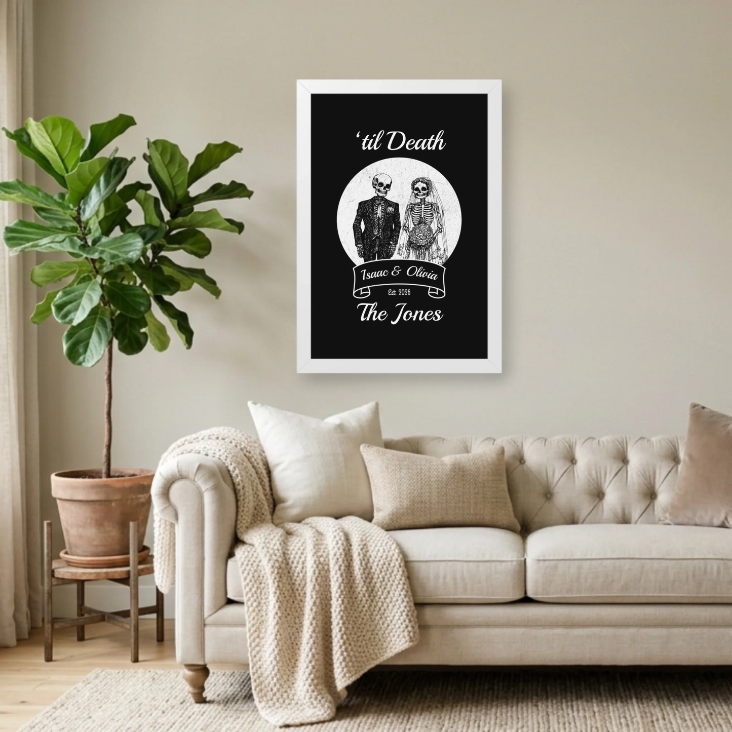 Living Room 20x30 Poster Mockup White