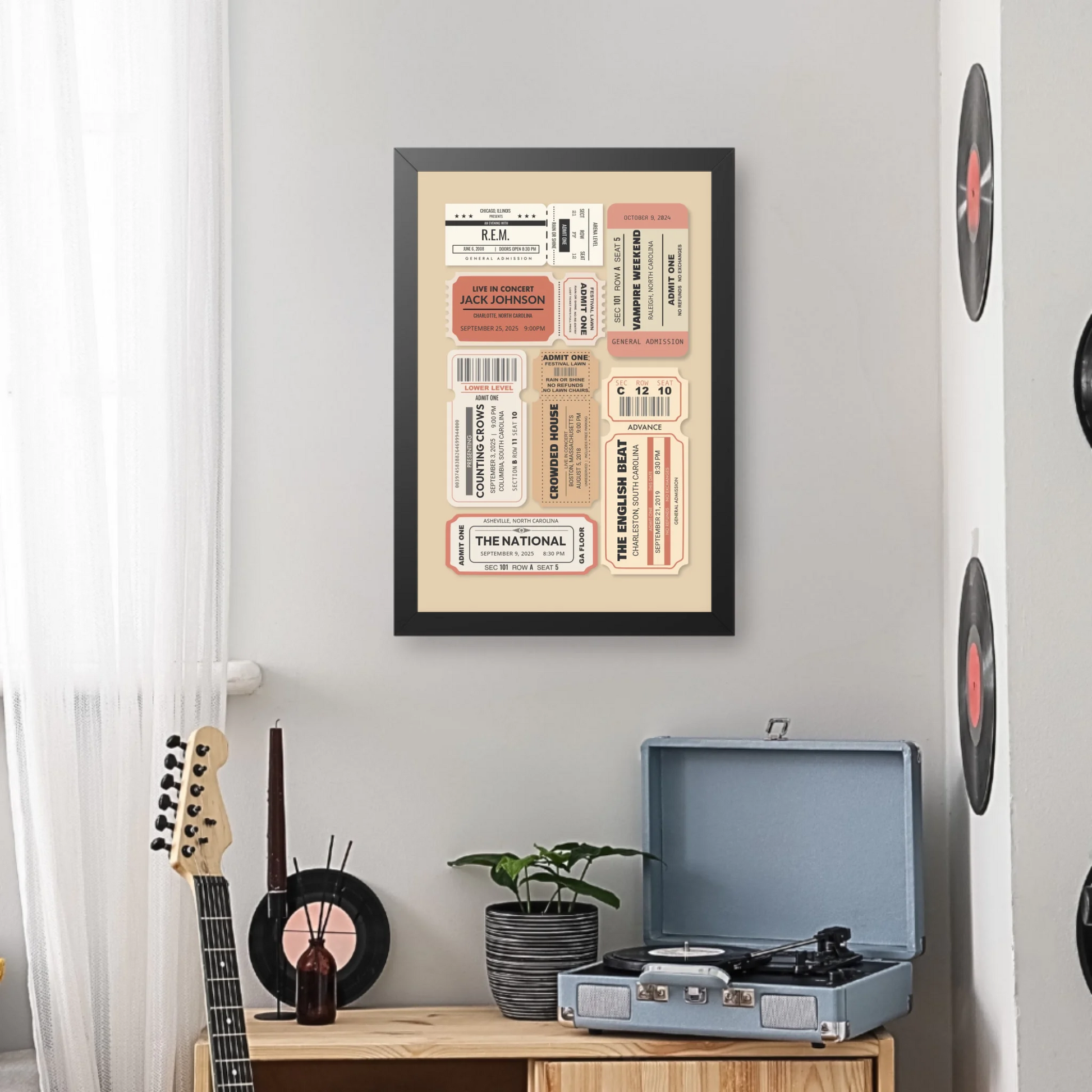 Music Room 20x30 Poster Mockup Black