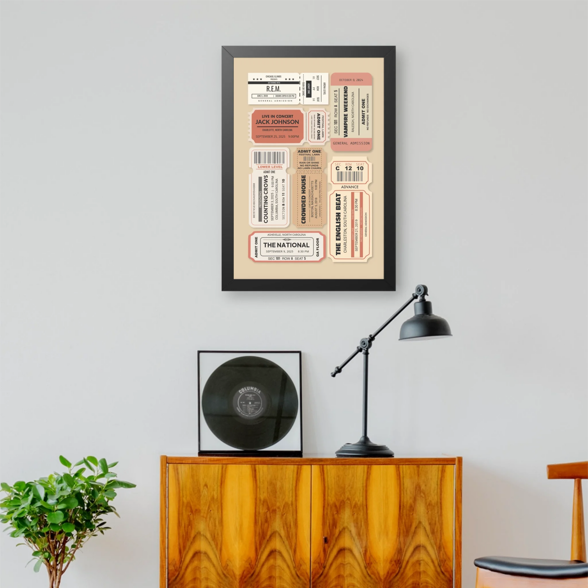 Living Room:Music Room 20x30 Poster Mockup Black