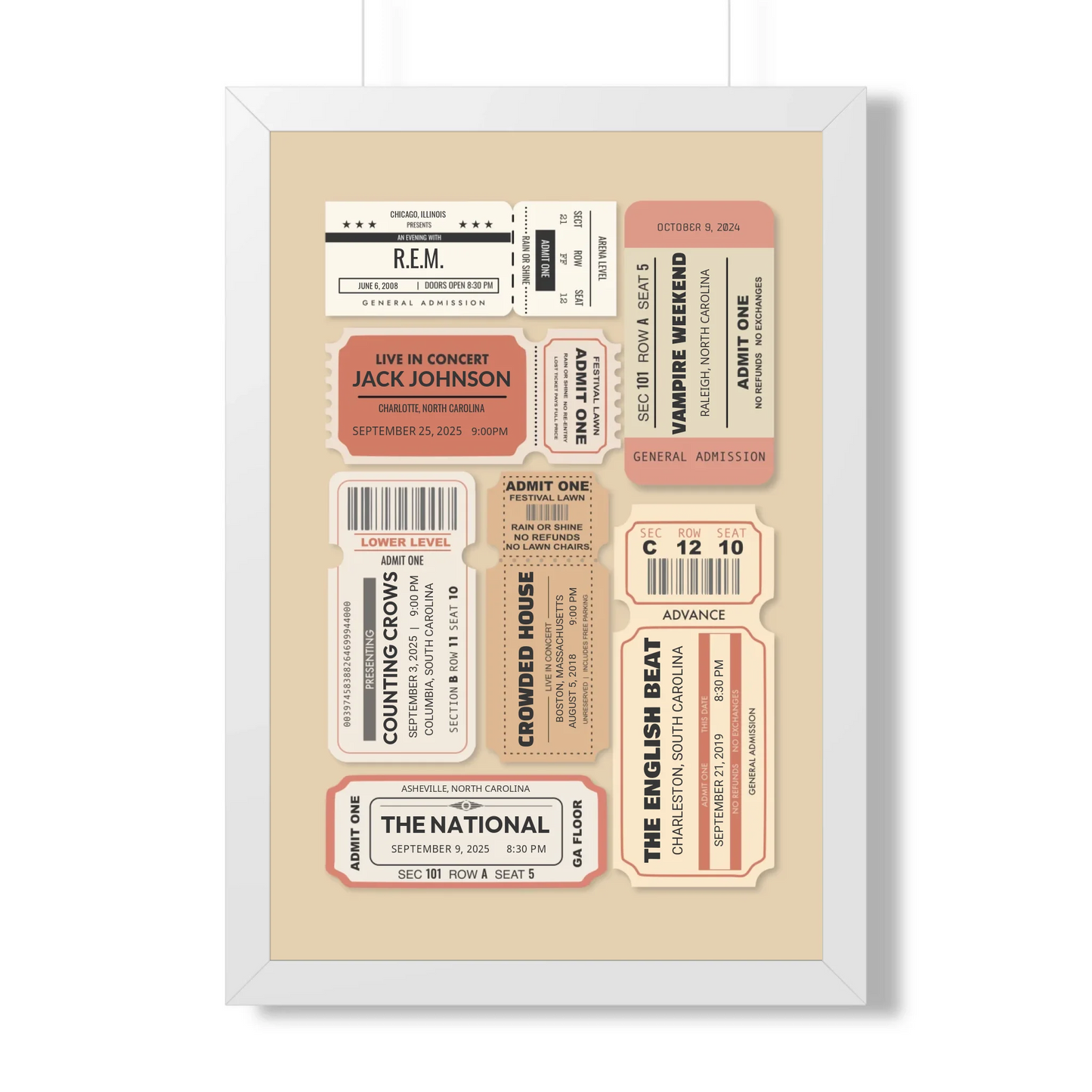 20x30 Framed Poster Mockup White