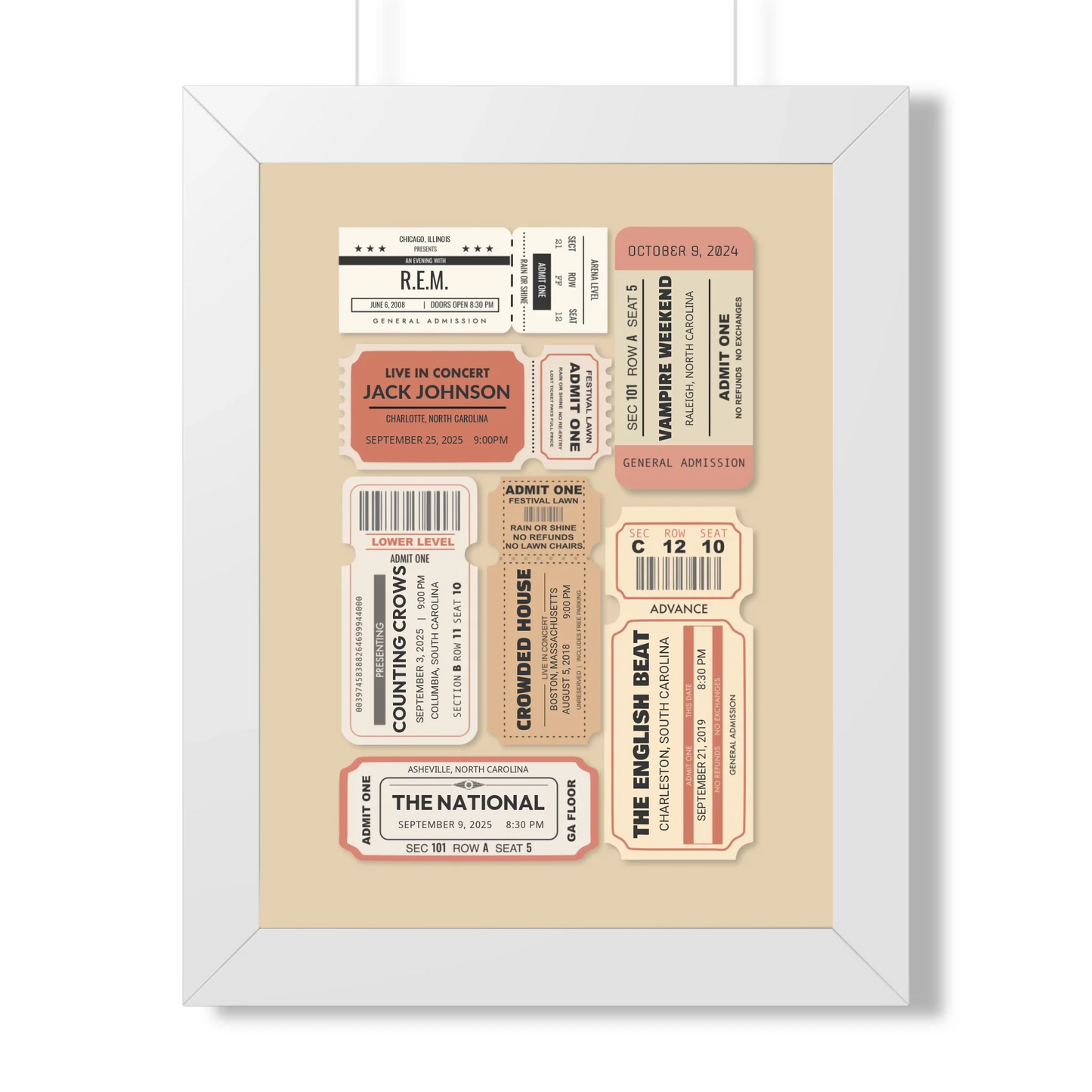 12x16 Framed Poster Mockup White