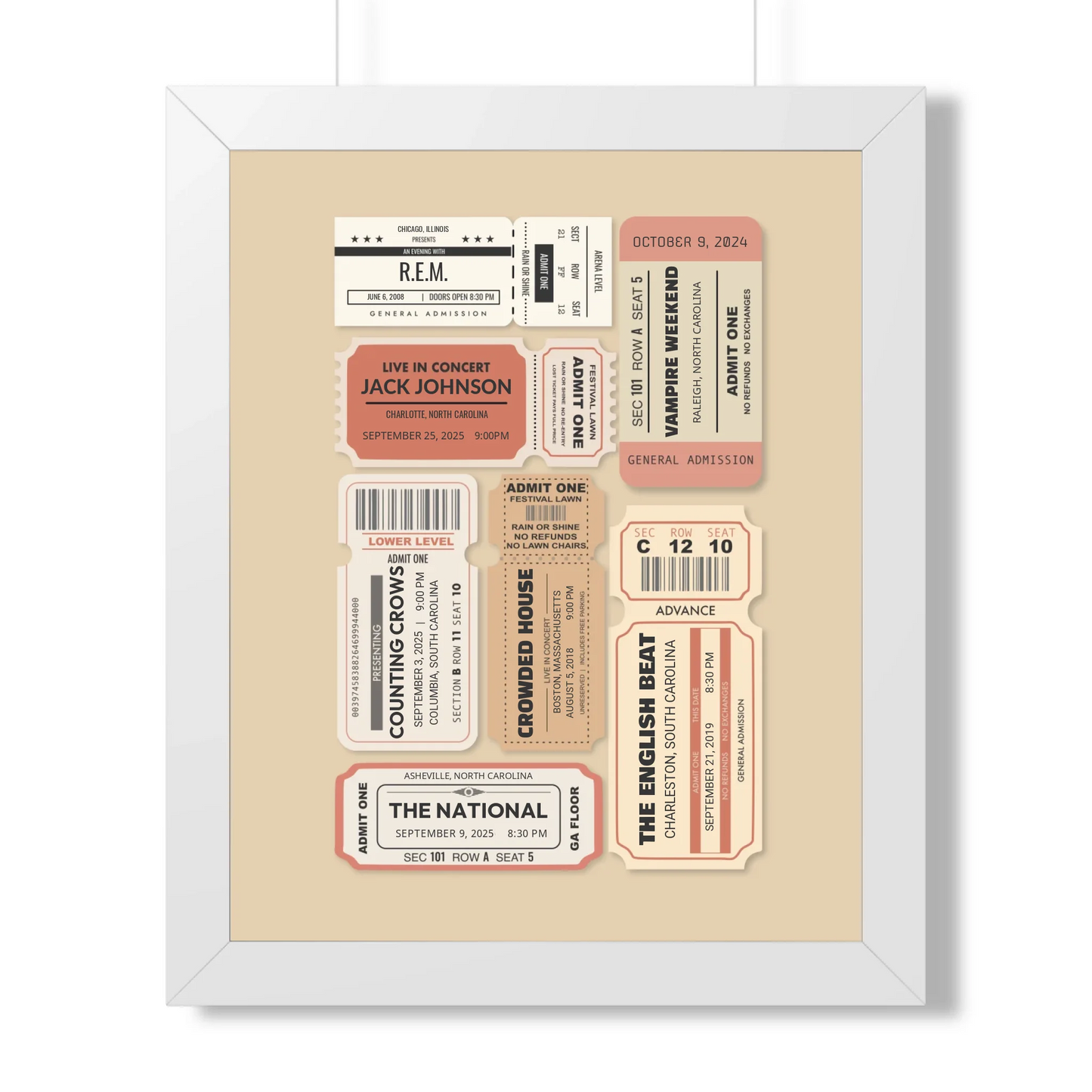 16x20 Framed Poster Mockup White